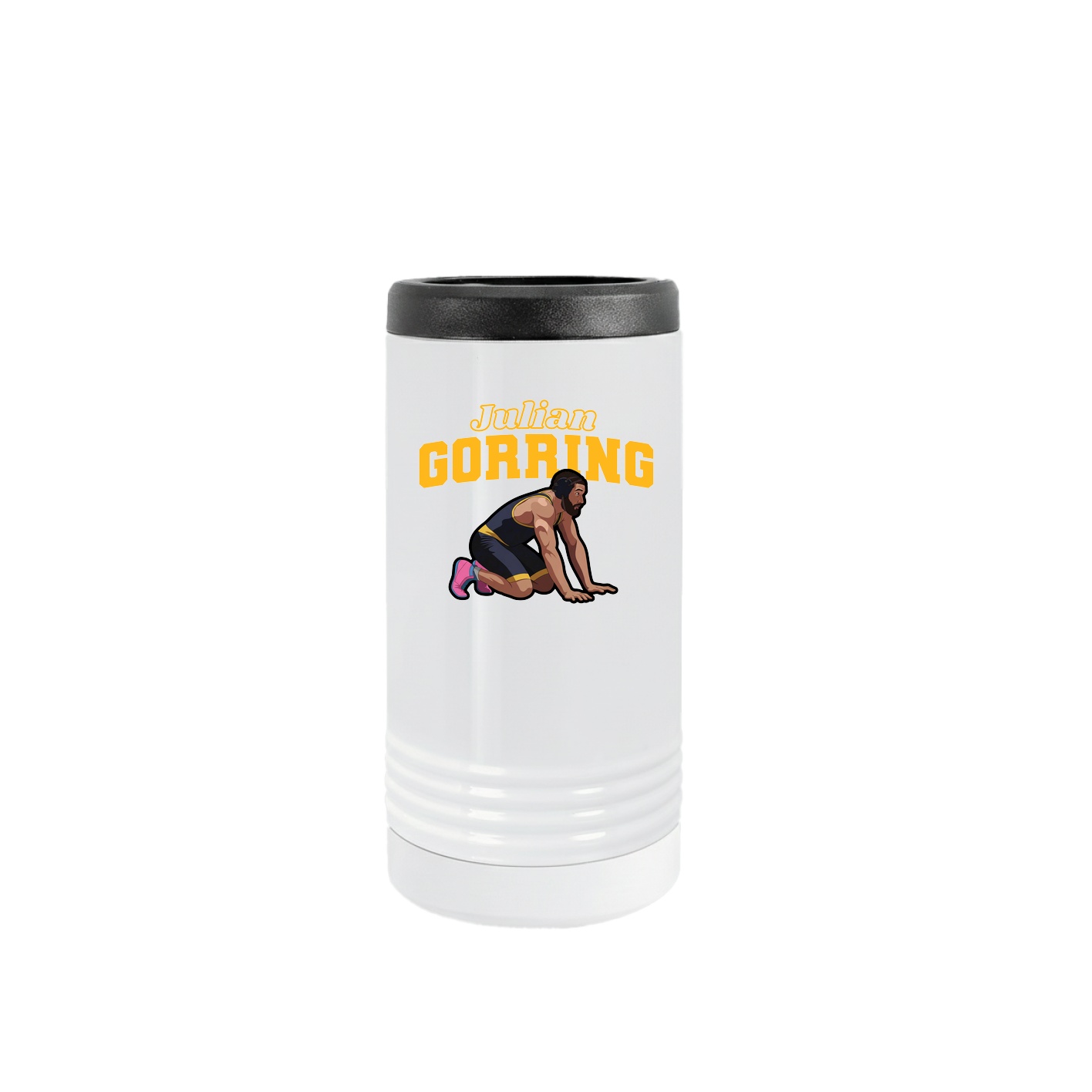 Slim Beverage Holder — Name Arch in White