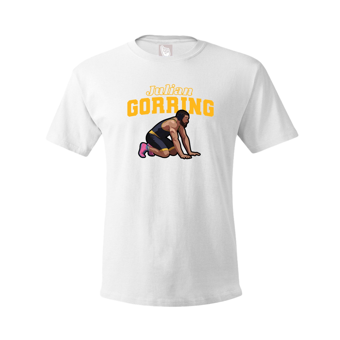 Youth Tee — Name Arch in White