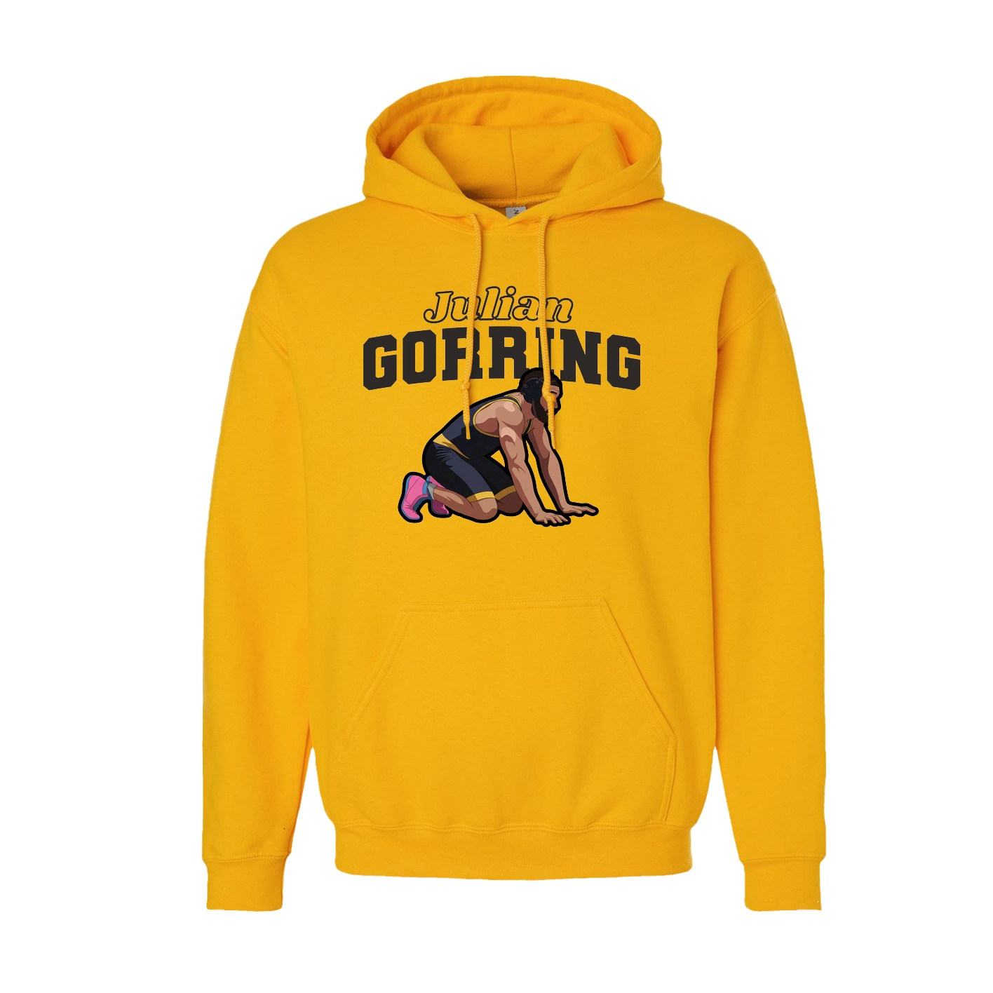 Hoodie — Name Arch in Gold