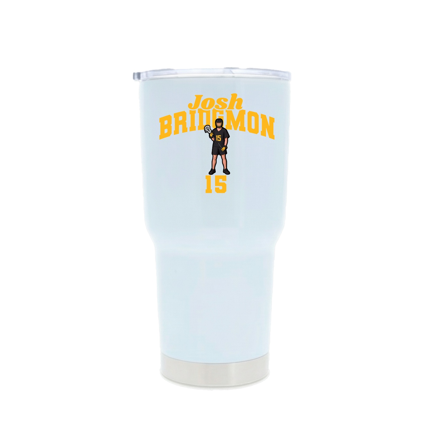 30oz Stainless Steel Tumbler — Signature Arch in White