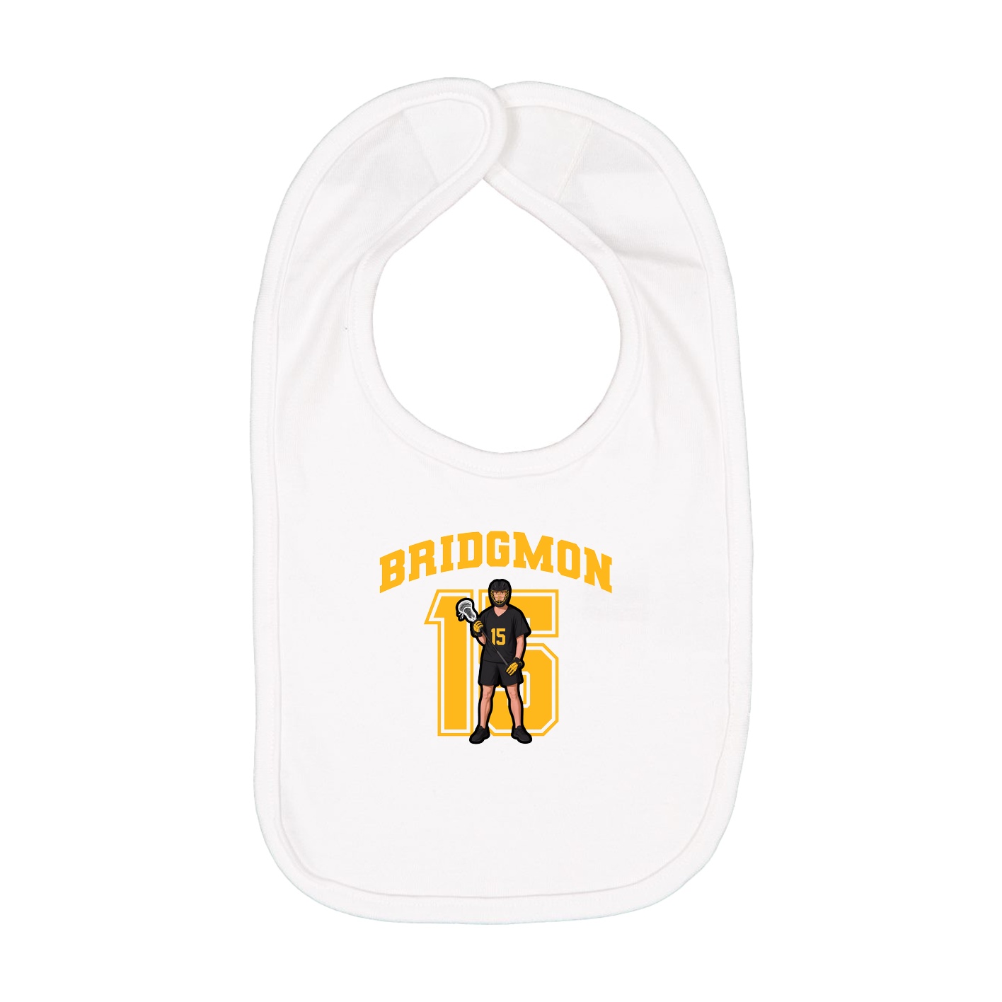 Infant Bib — Number in White