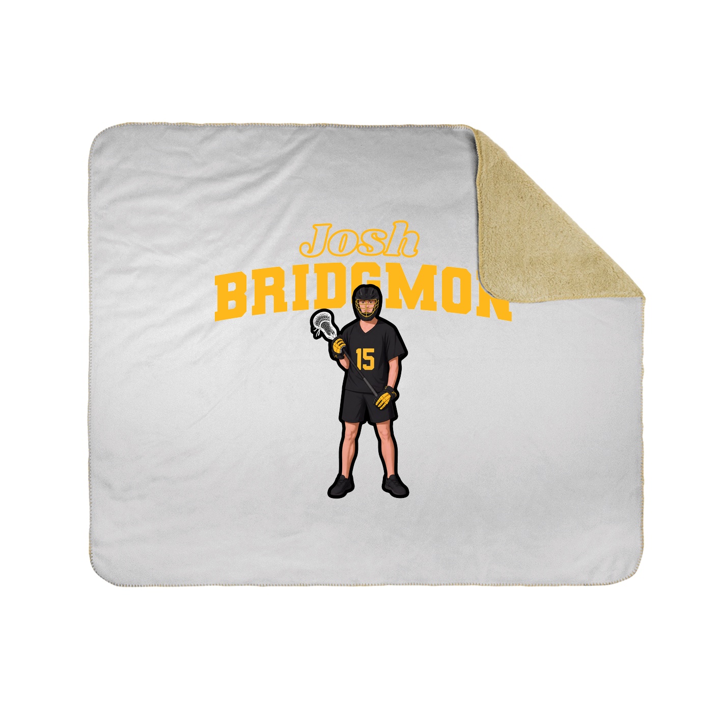 Throw Blanket — Name Arch in White