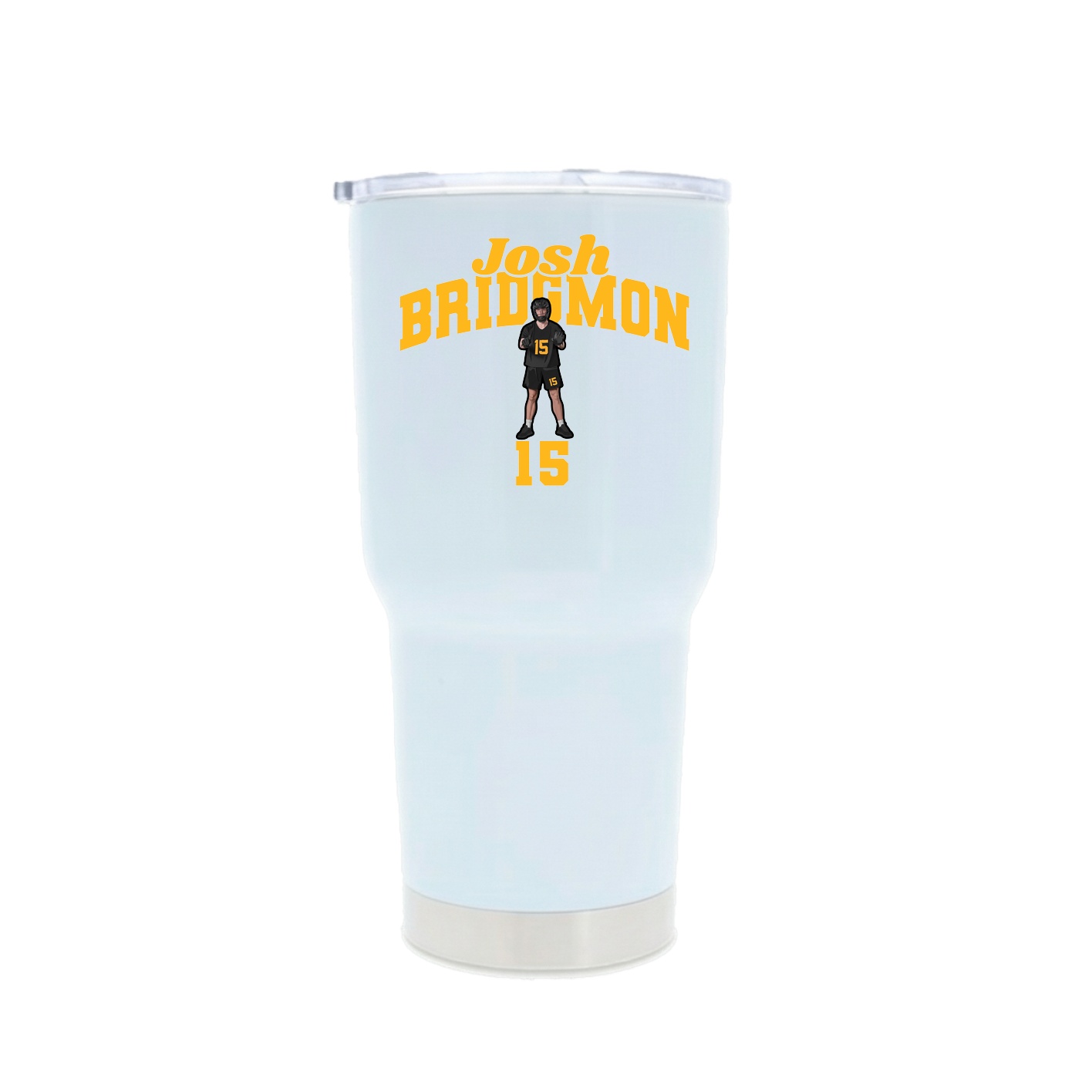30oz Stainless Steel Tumbler — Signature Arch in White