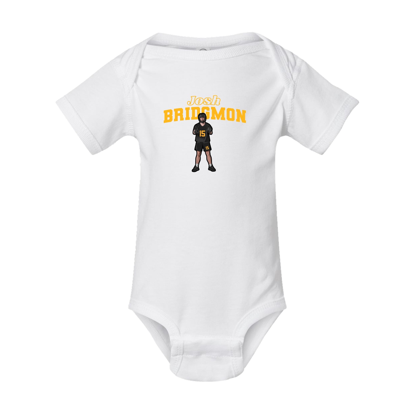 Baby Onesie — Name Arch in White