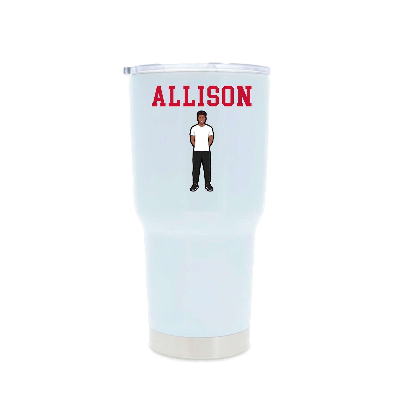 30oz Stainless Steel Tumbler — Shirsey in White