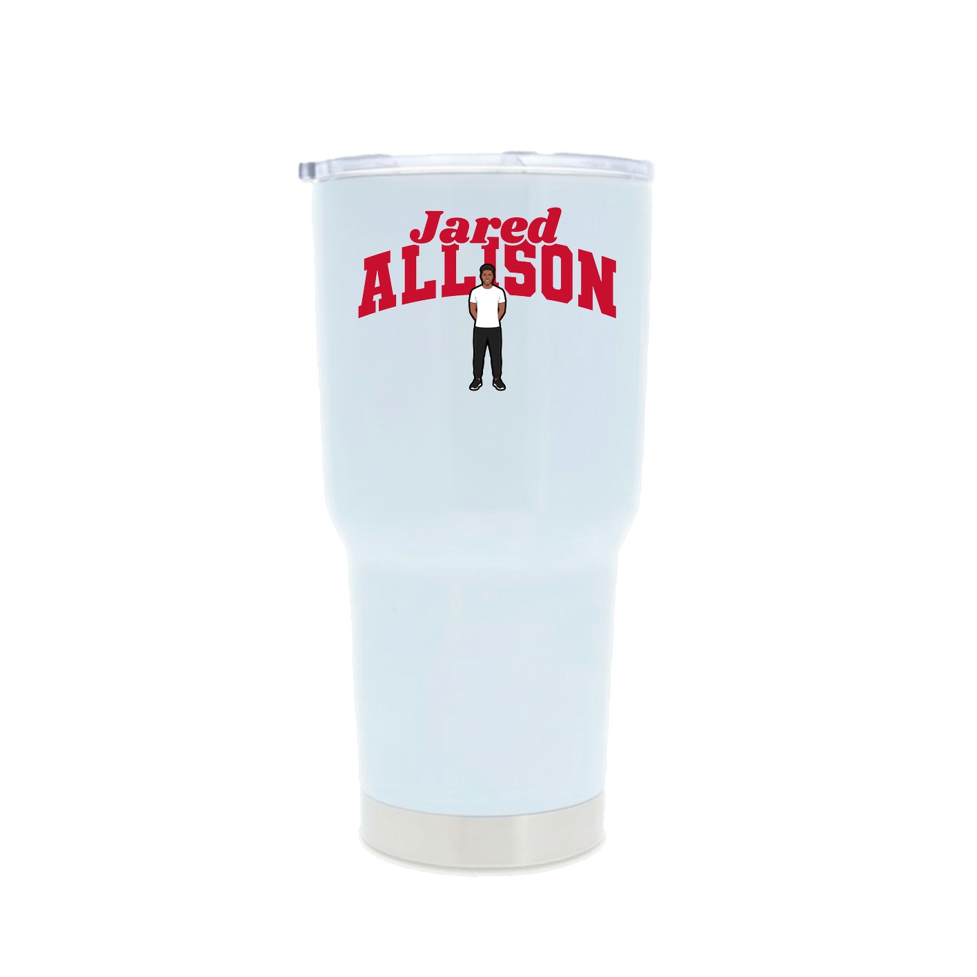 30oz Stainless Steel Tumbler — Signature Arch in White
