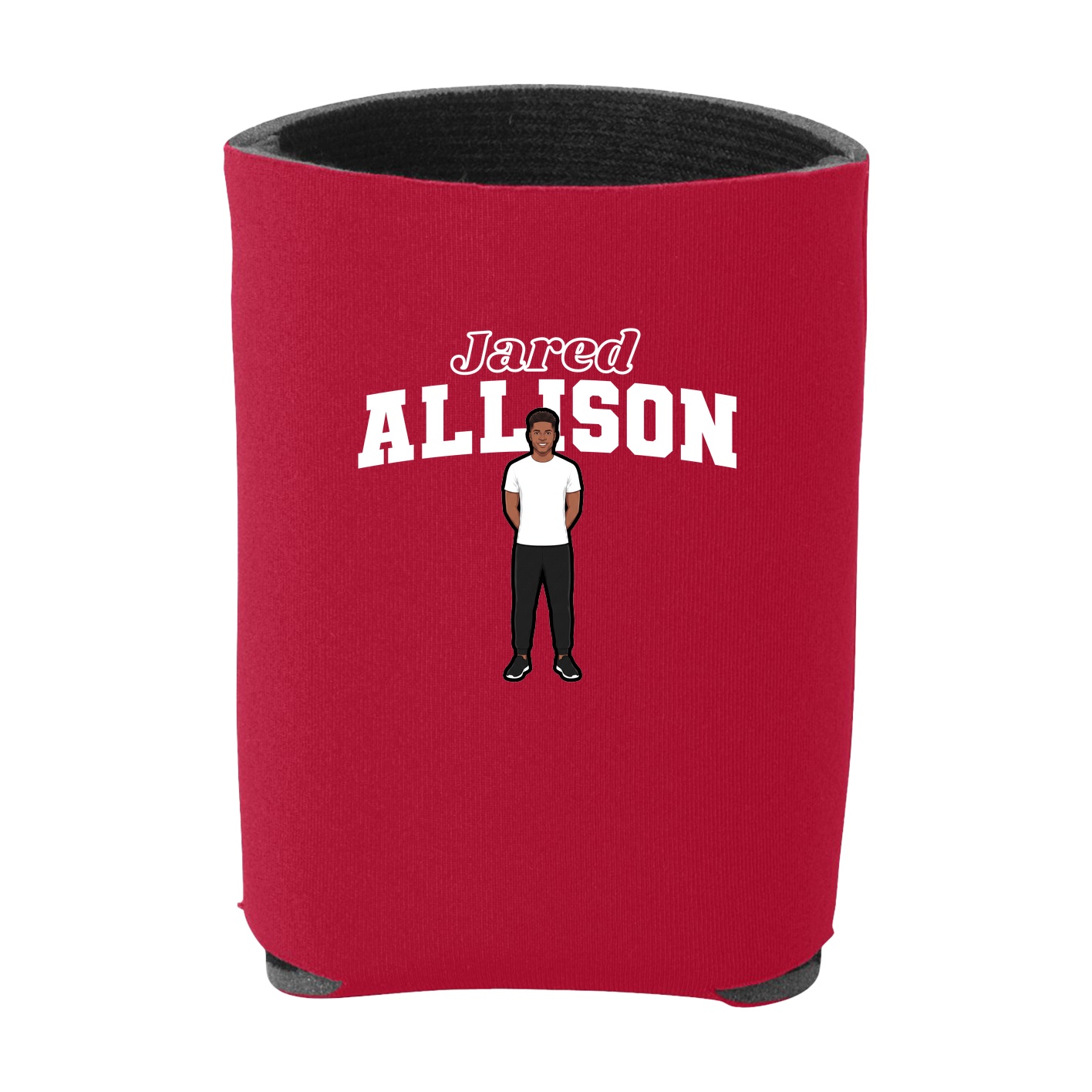 Can Holder — Name Arch in Red