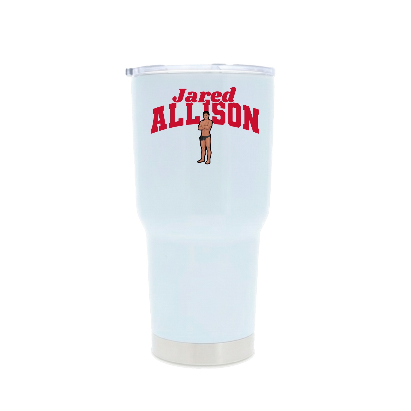 30oz Stainless Steel Tumbler — Signature Arch in White