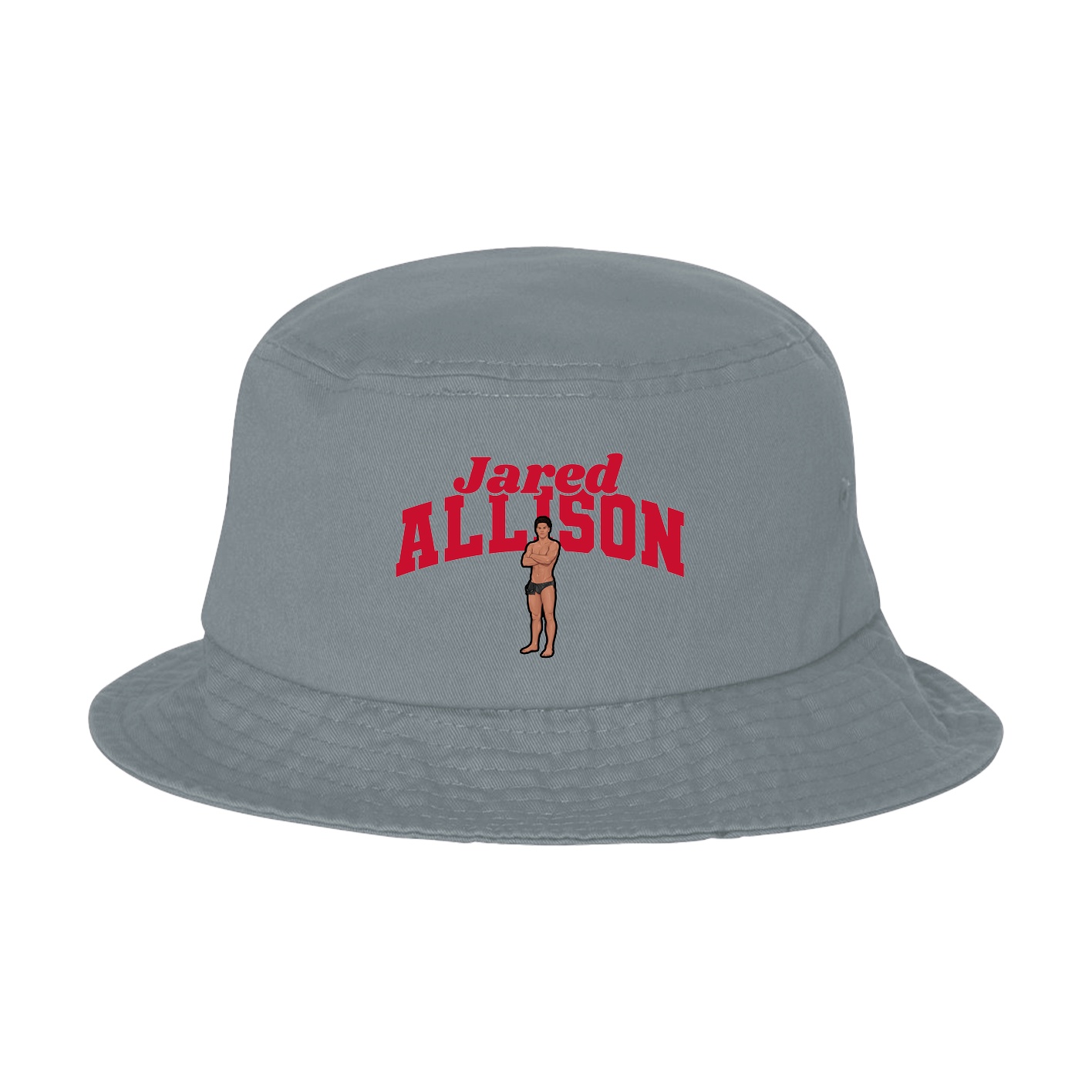 Bucket Cap — Signature Arch in Grey