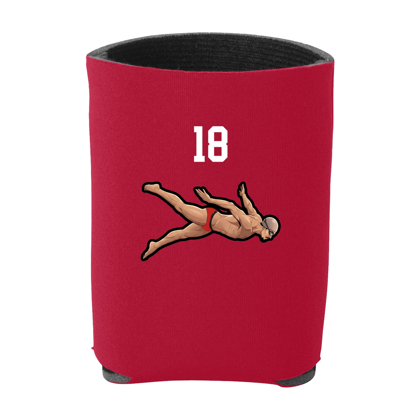 Can Holder — Number Top in Red