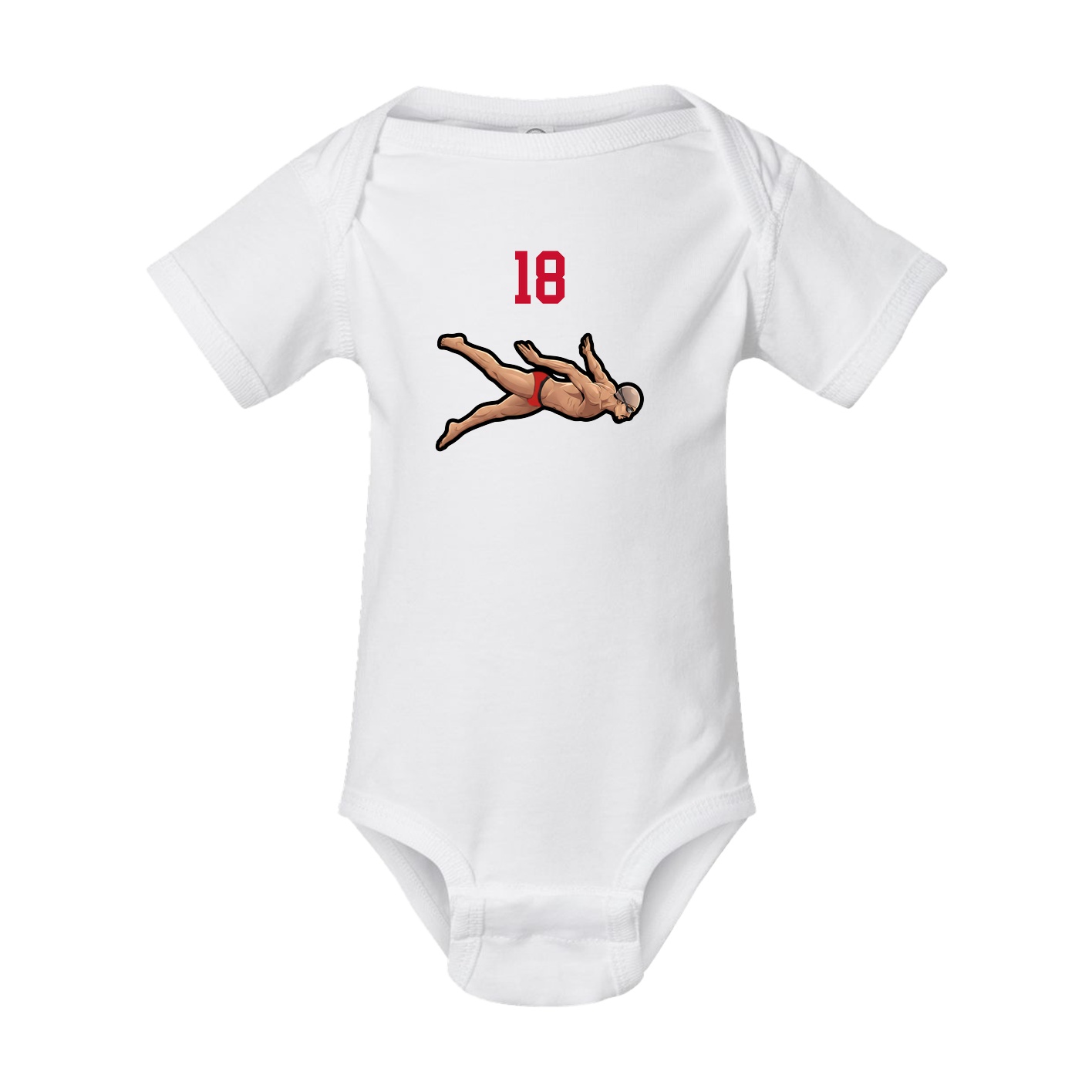 Baby Onesie — Number Top in White