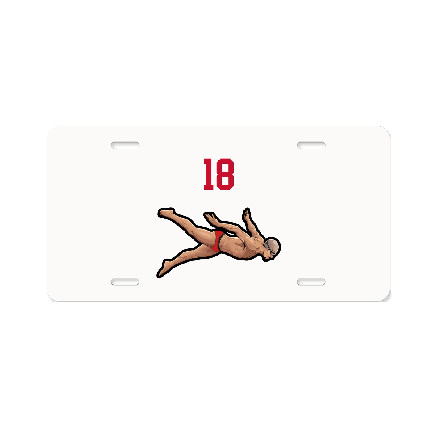 License Plate — Number Top in Classic