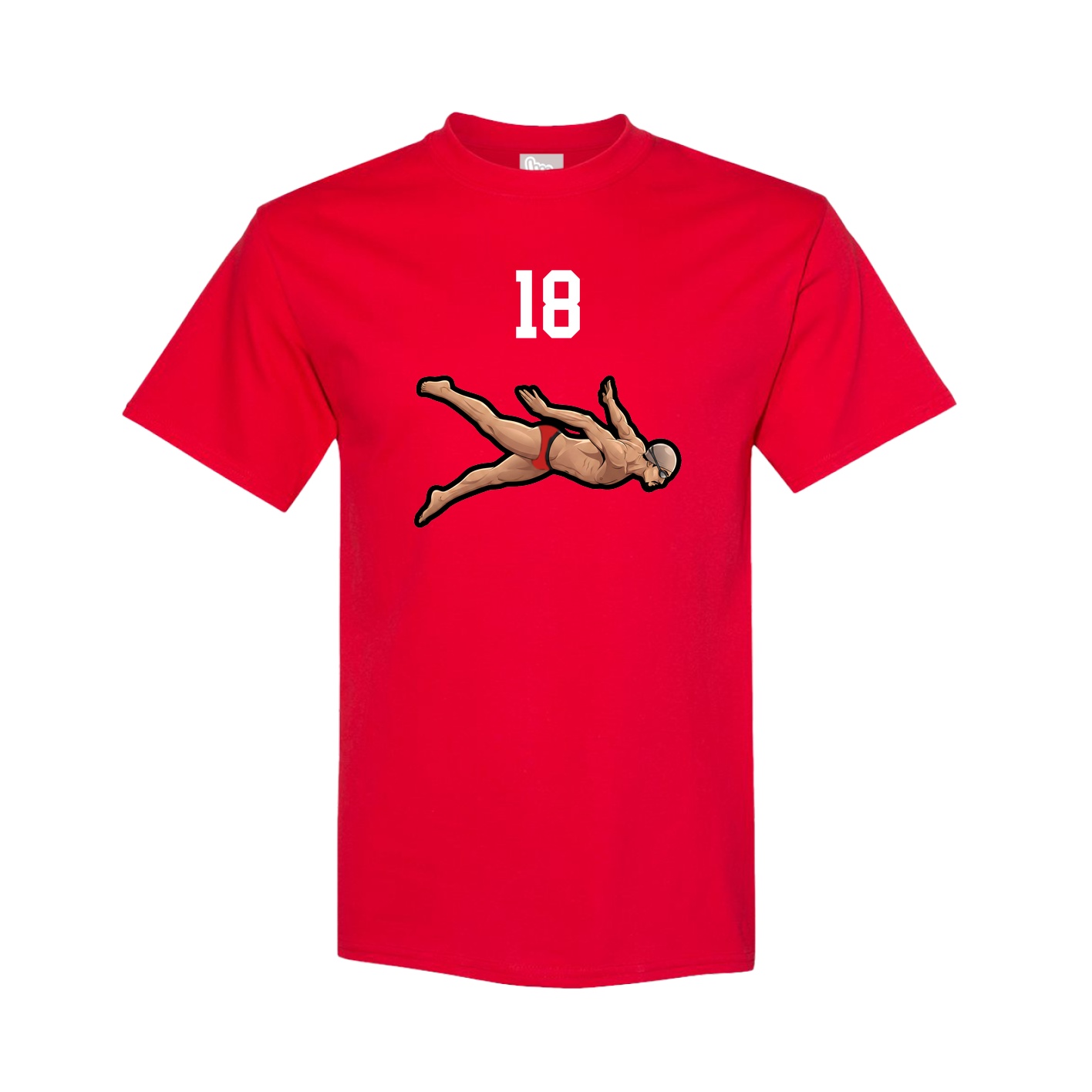 Tee — Number Top in Red