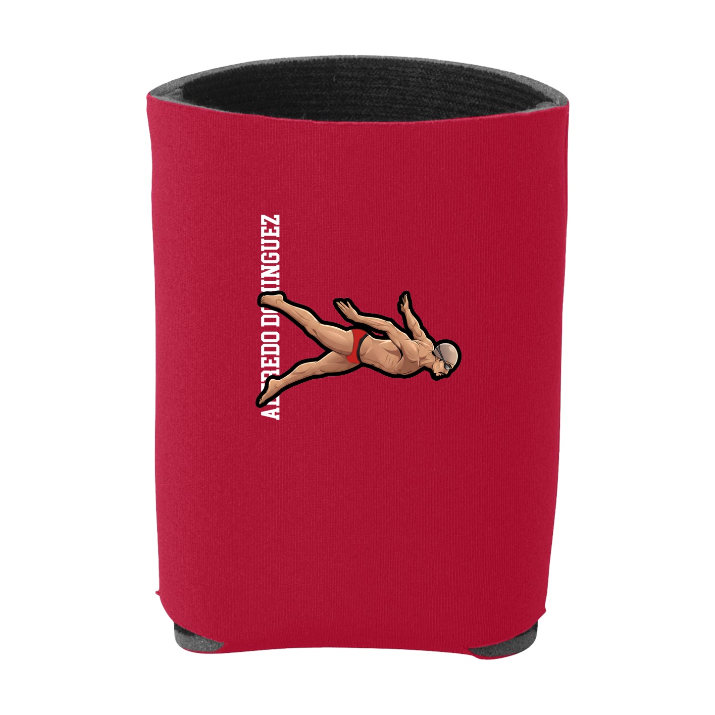 Can Holder — Name Vertical in Red