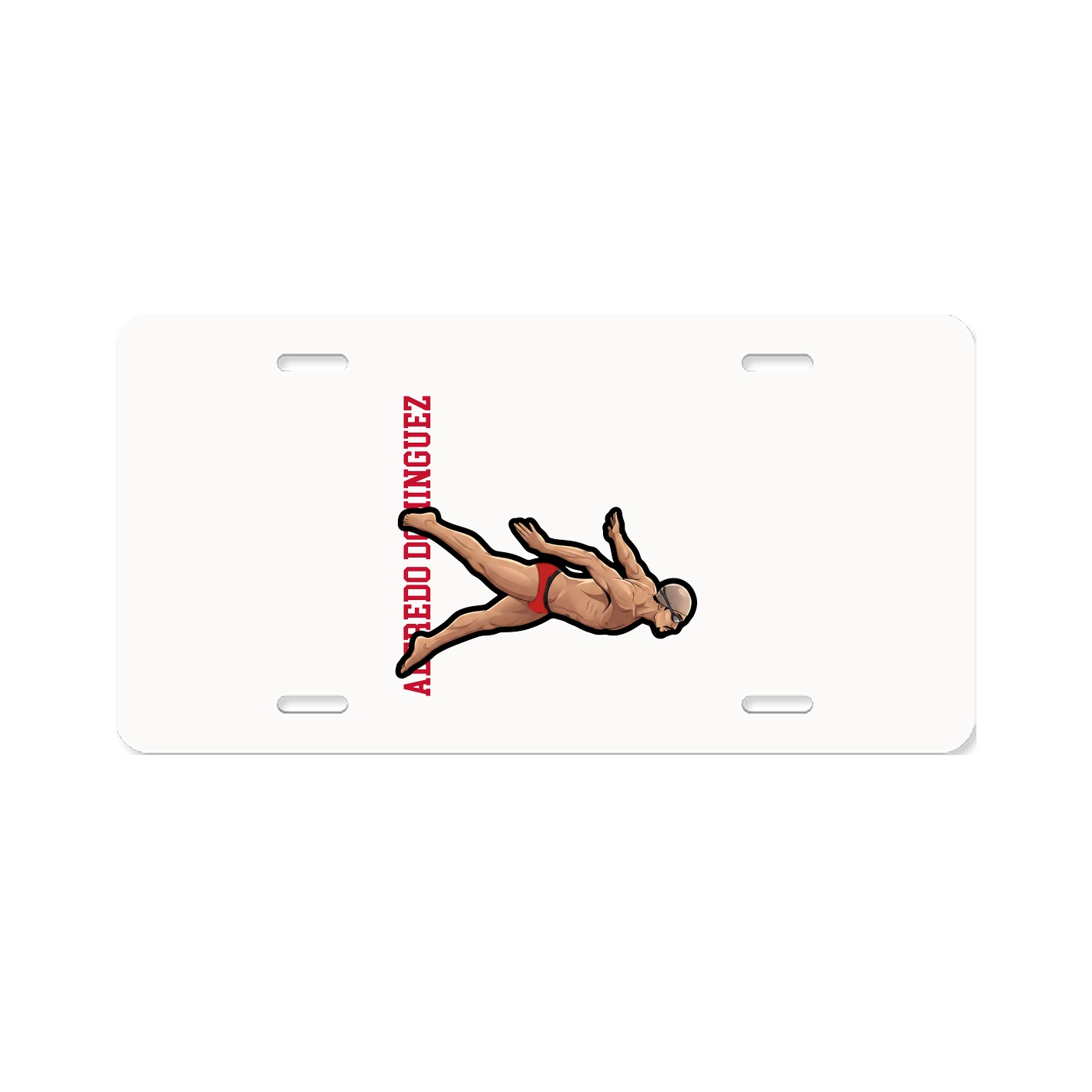 License Plate — Name Vertical in Classic