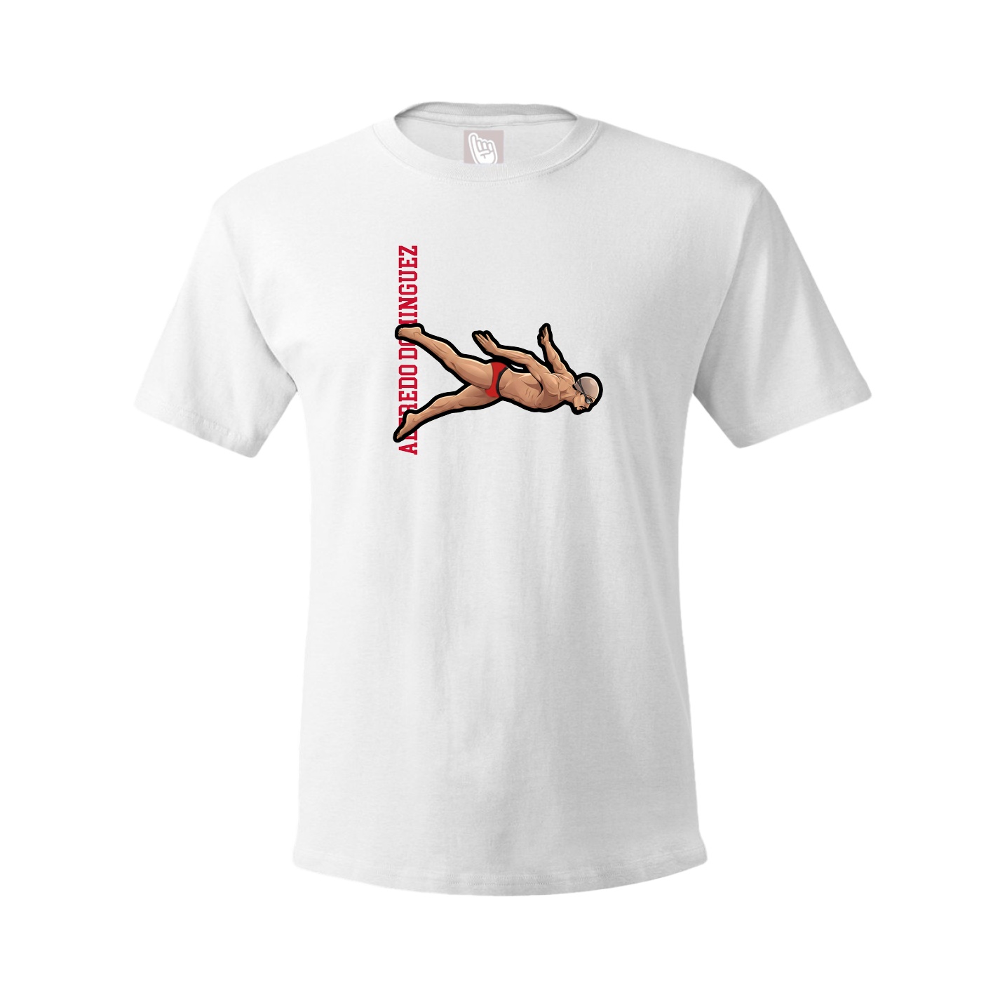Youth Tee — Name Vertical in White