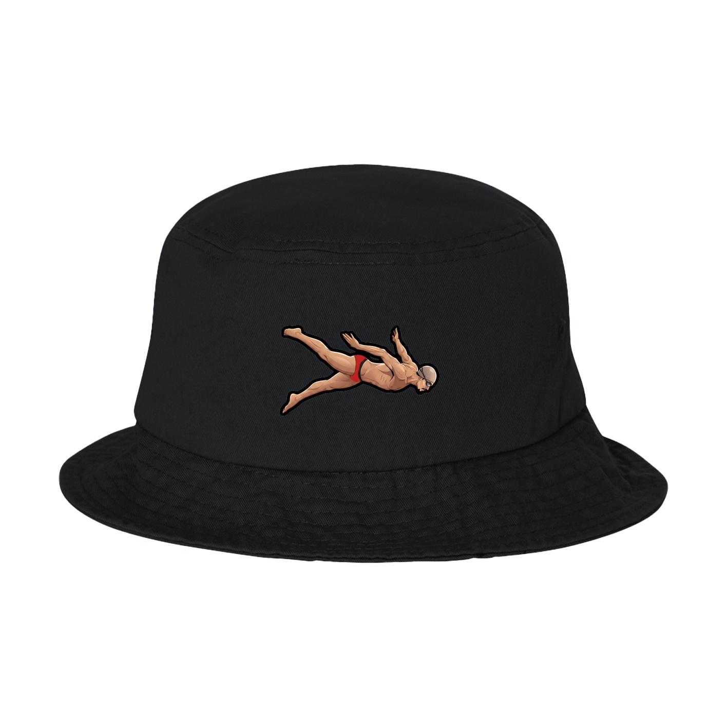 Bucket Cap — Name Vertical in Black