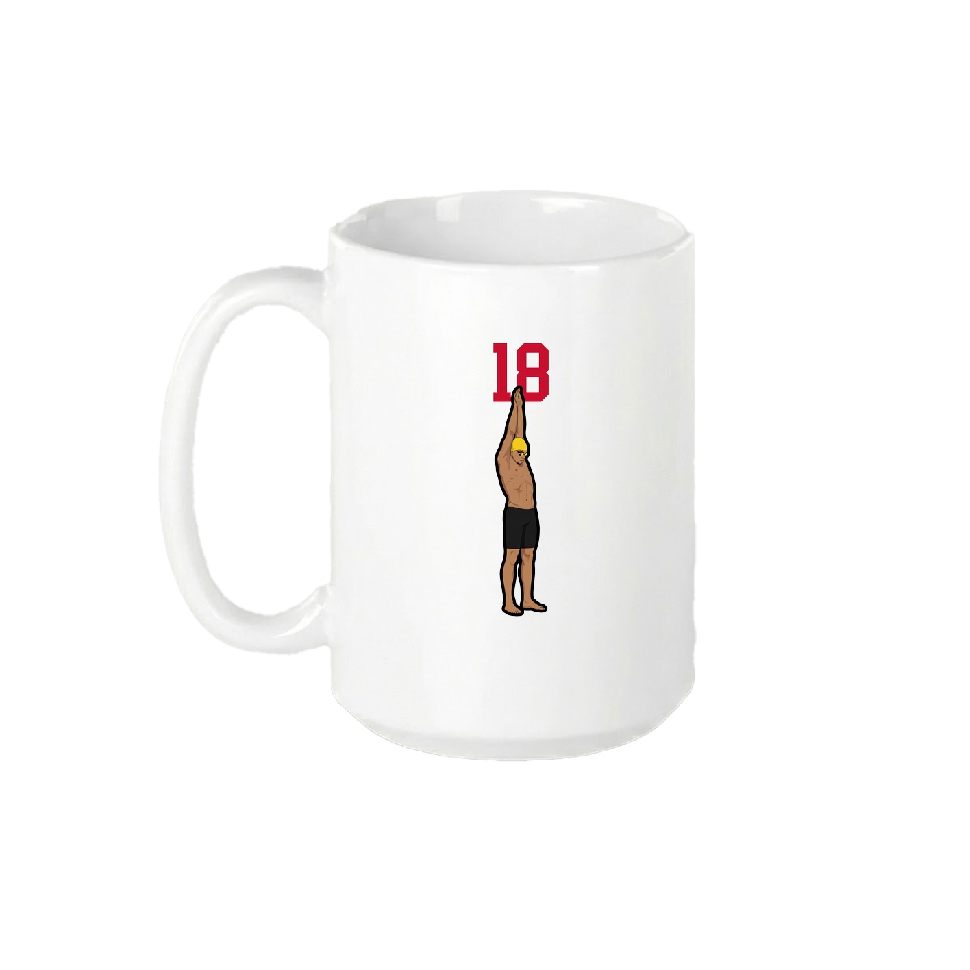 15oz Coffee Mug — Number Top in White