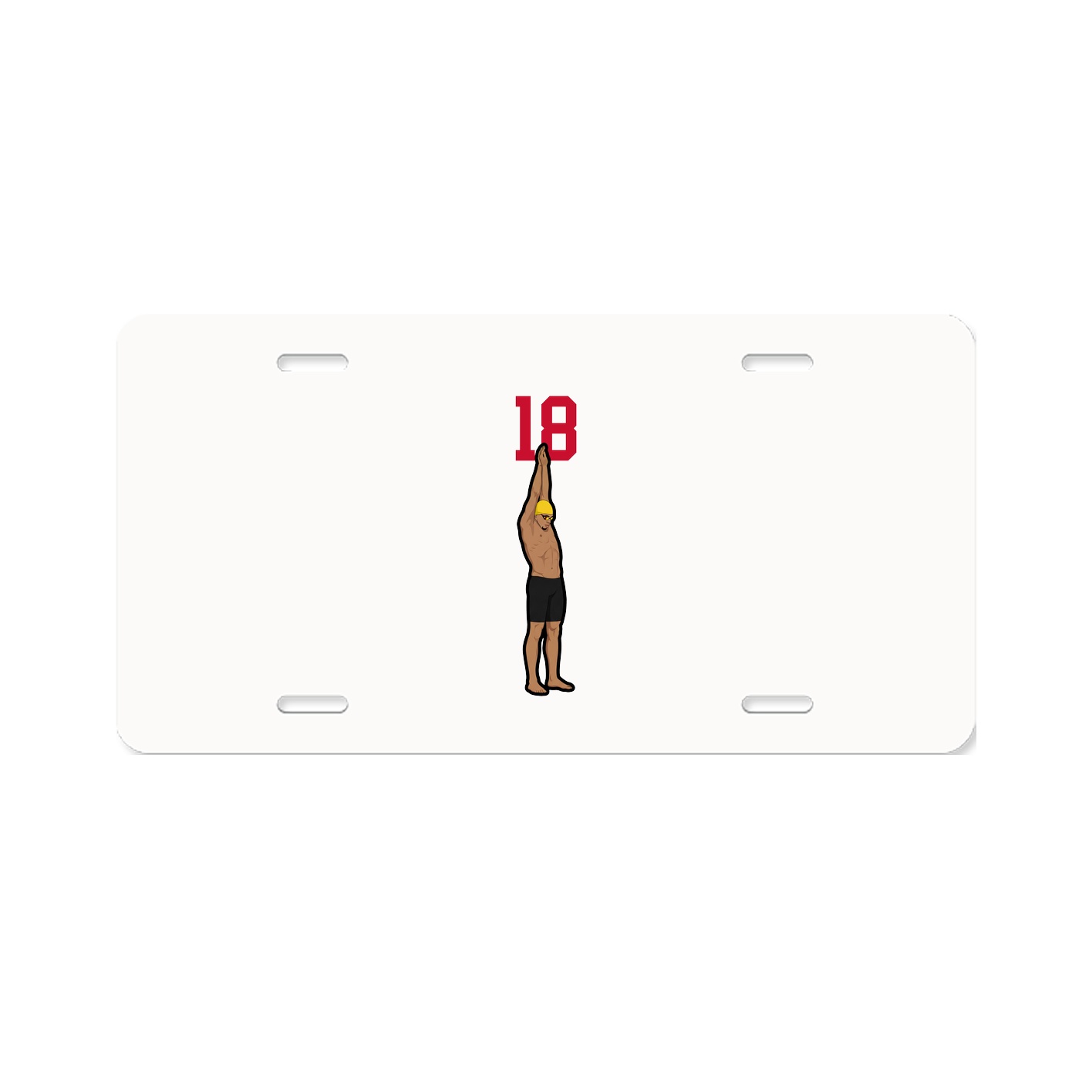 License Plate — Number Top in Classic