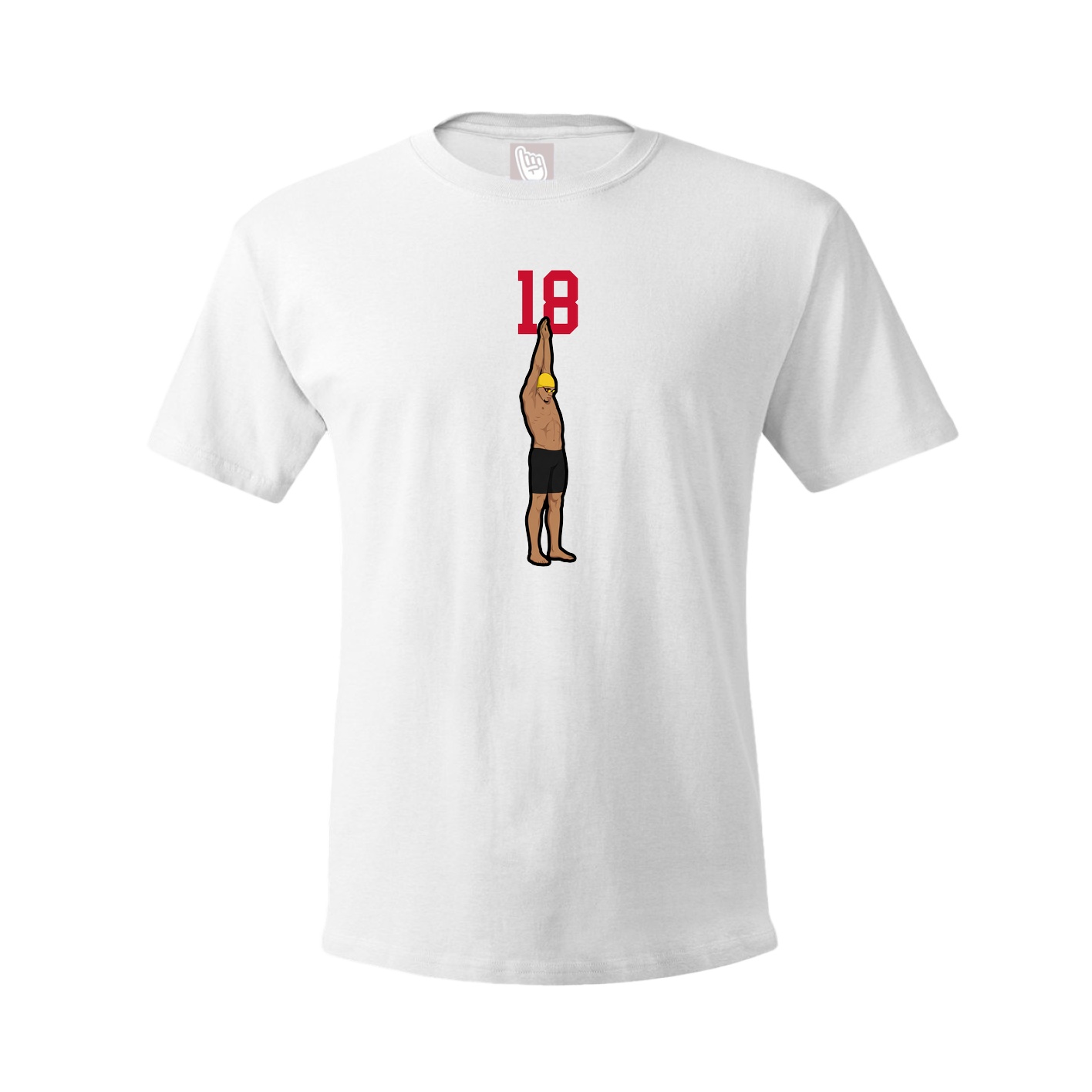 Youth Tee — Number Top in White