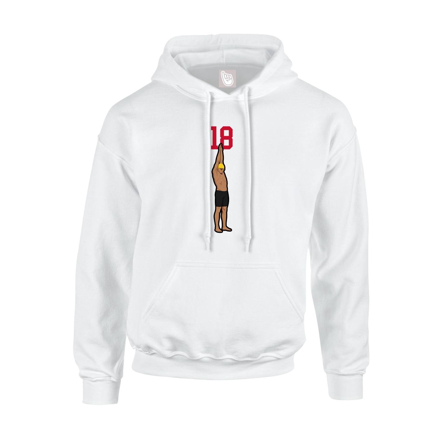 Hoodie — Number Top in White