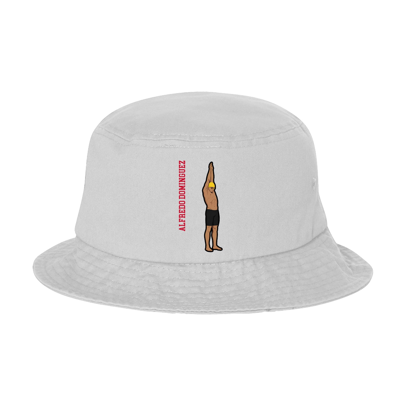Bucket Cap — Name Vertical in White