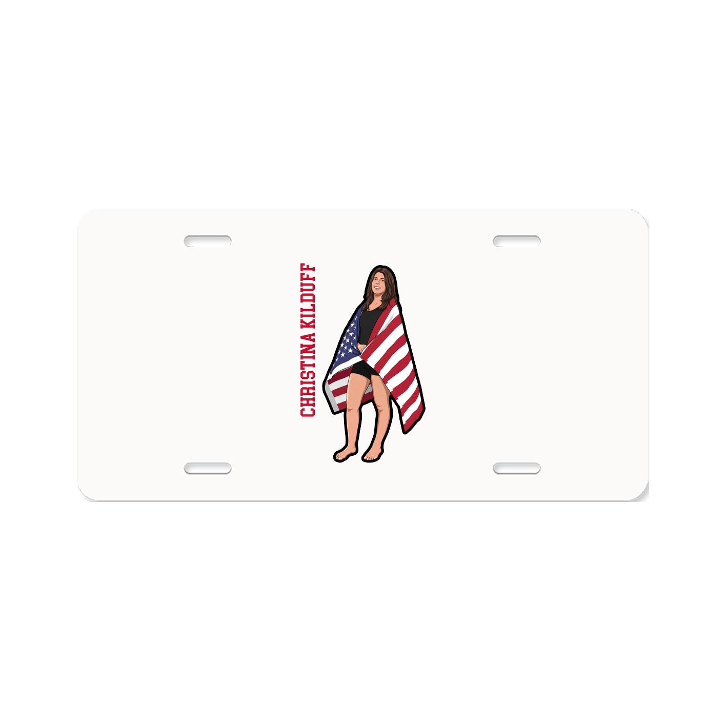 License Plate — Name Vertical in Classic