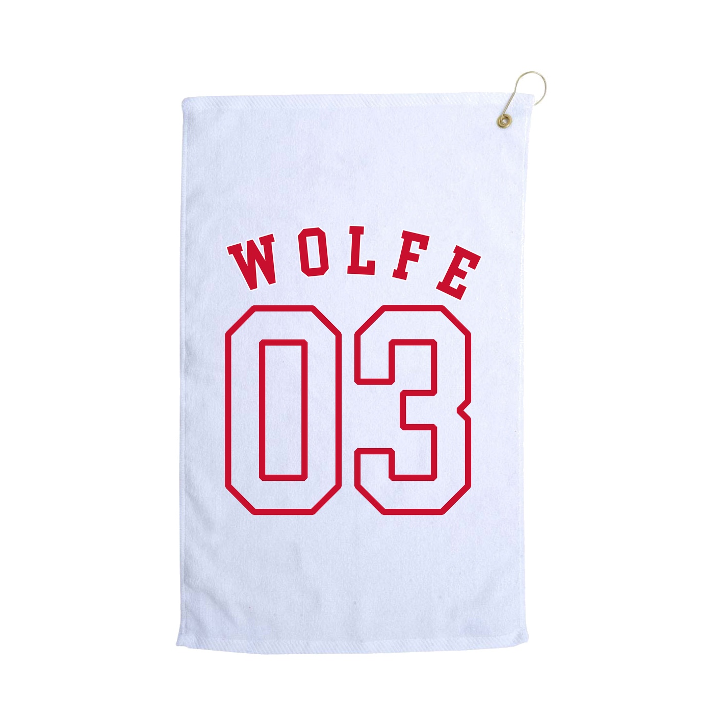 Golf Towel — Shirsey Arch in White