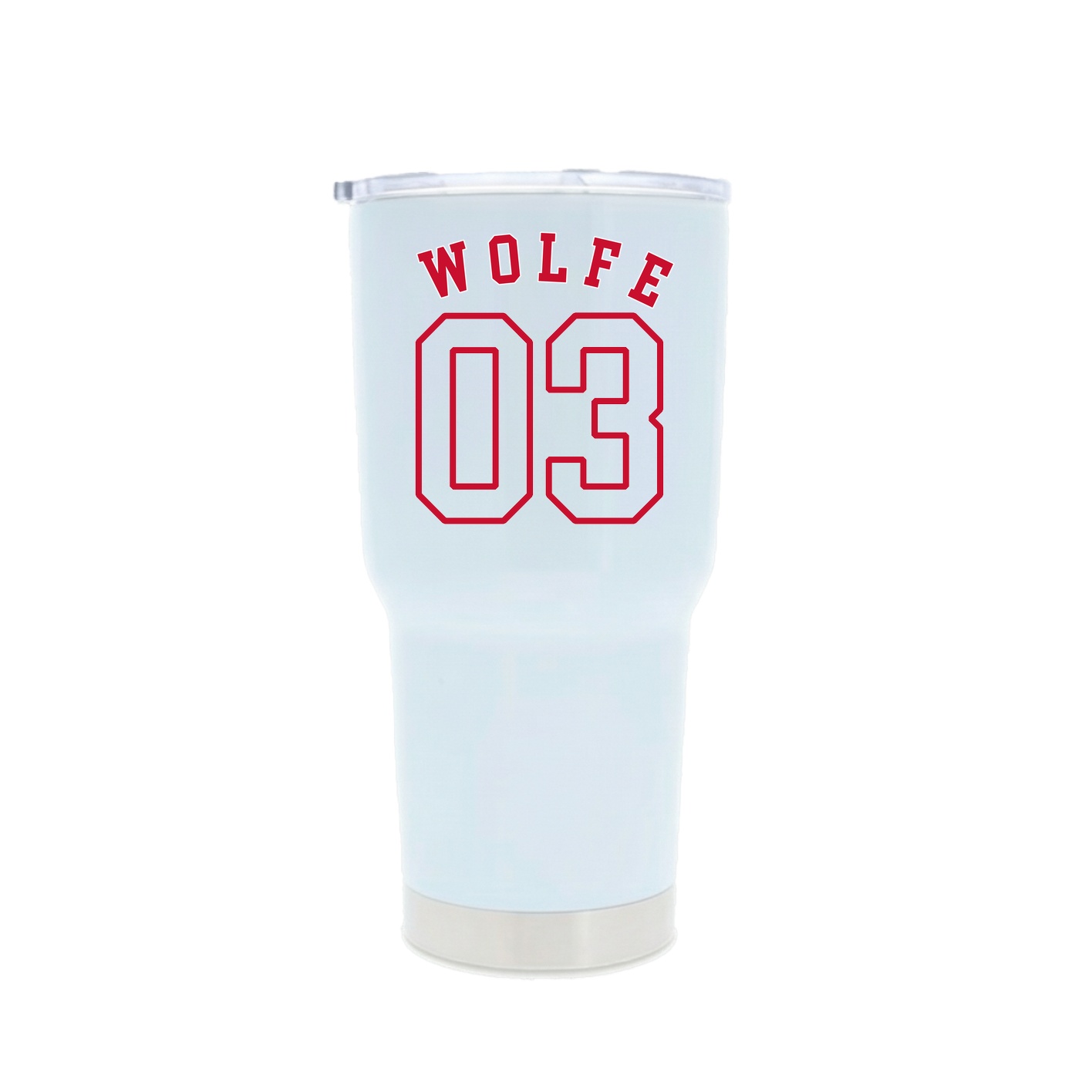 30oz Stainless Steel Tumbler — Shirsey Arch in White