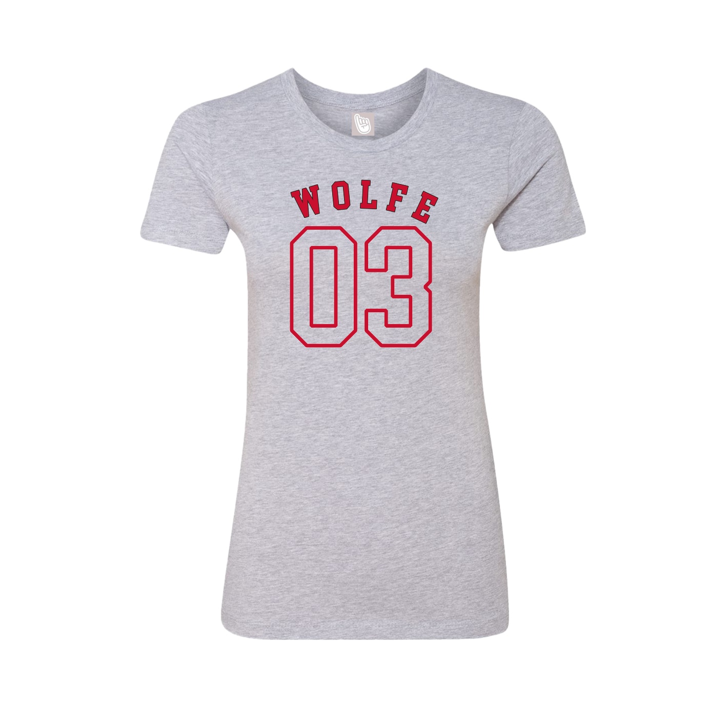 Fitted Women's Tee — Shirsey Arch in Grey