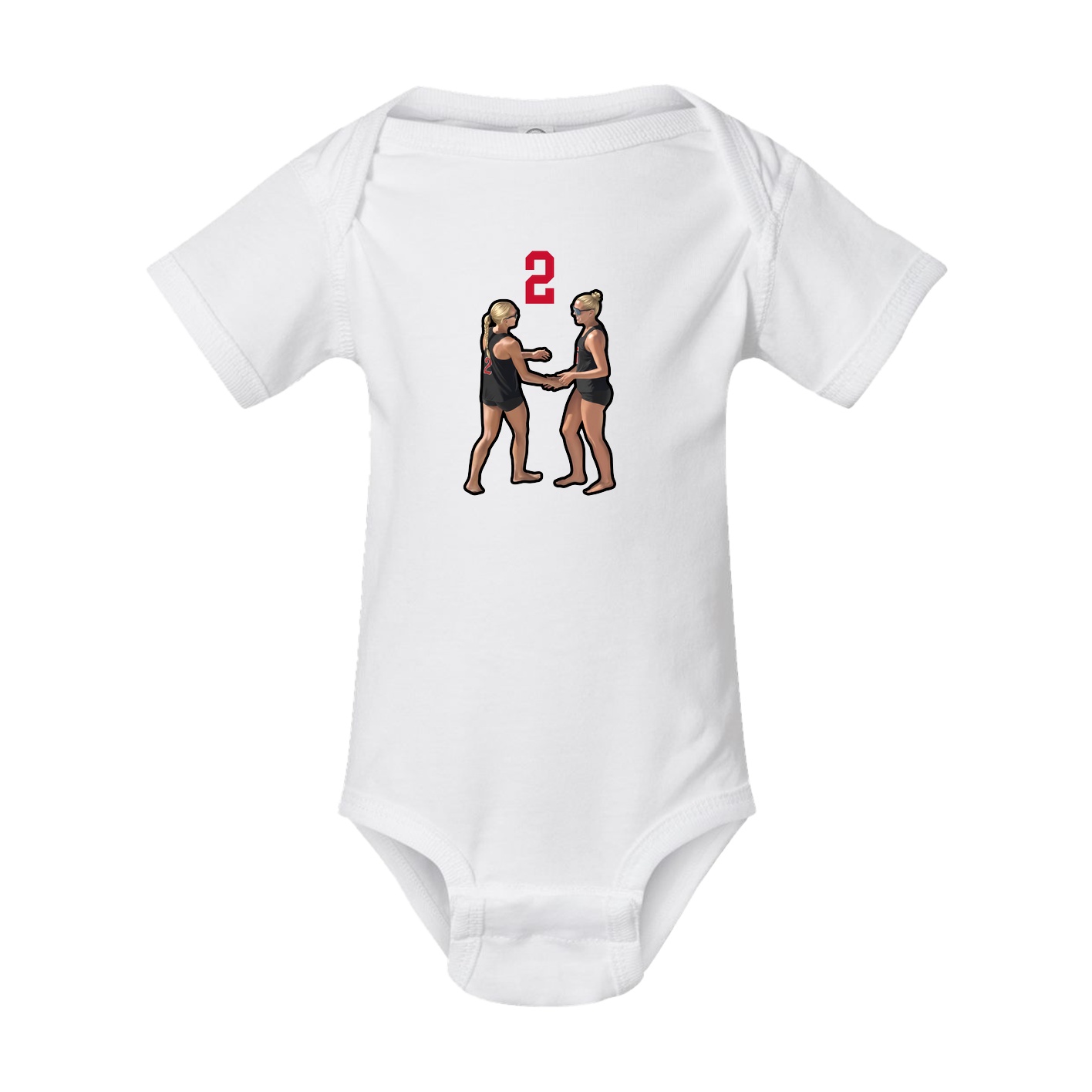 Baby Onesie — Number Top in White