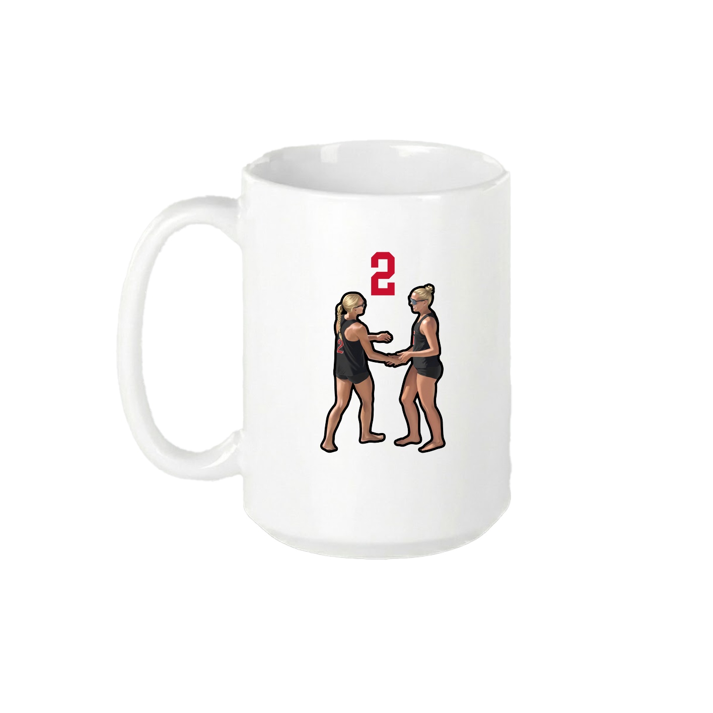 15oz Coffee Mug — Number Top in White