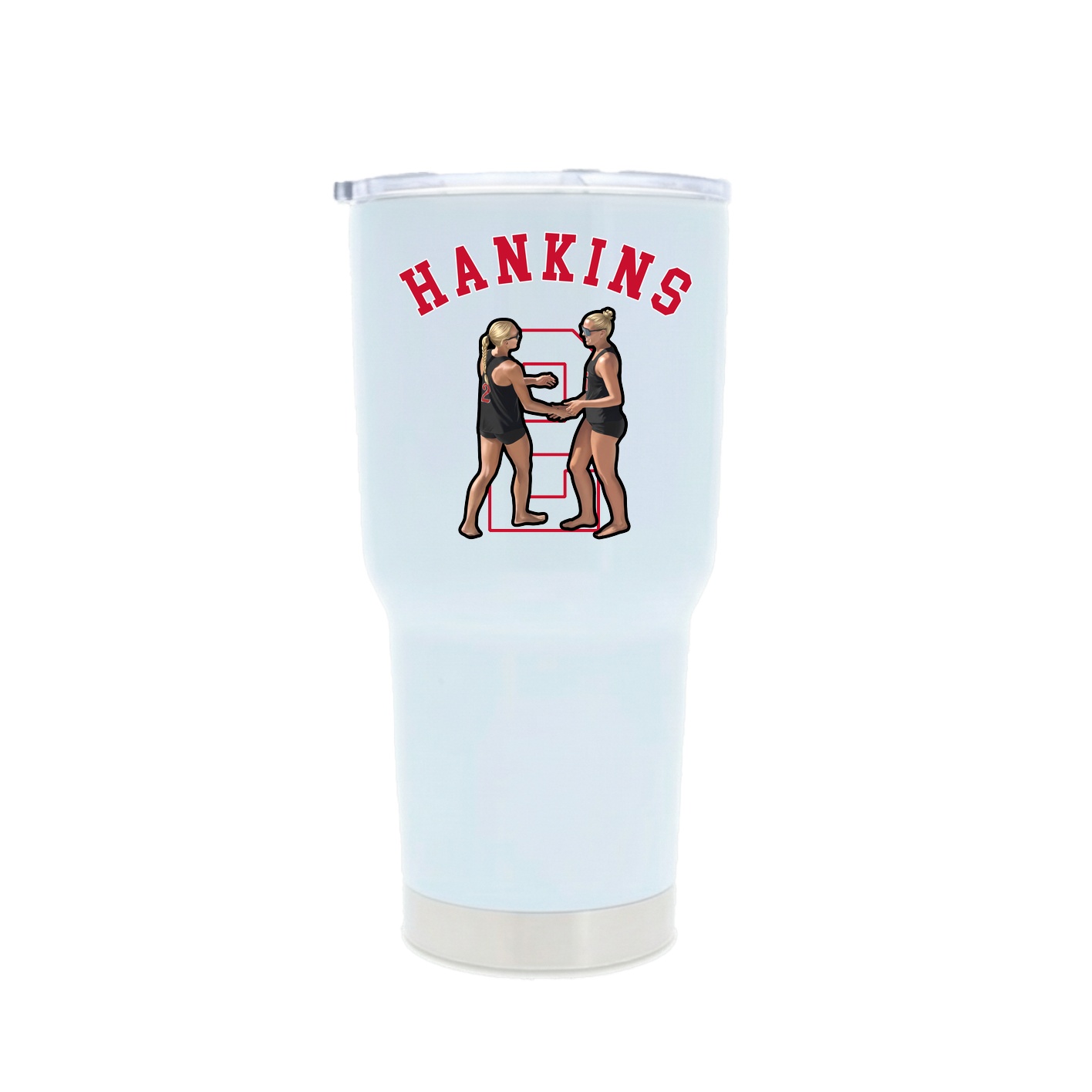 30oz Stainless Steel Tumbler — Shirsey Arch in White