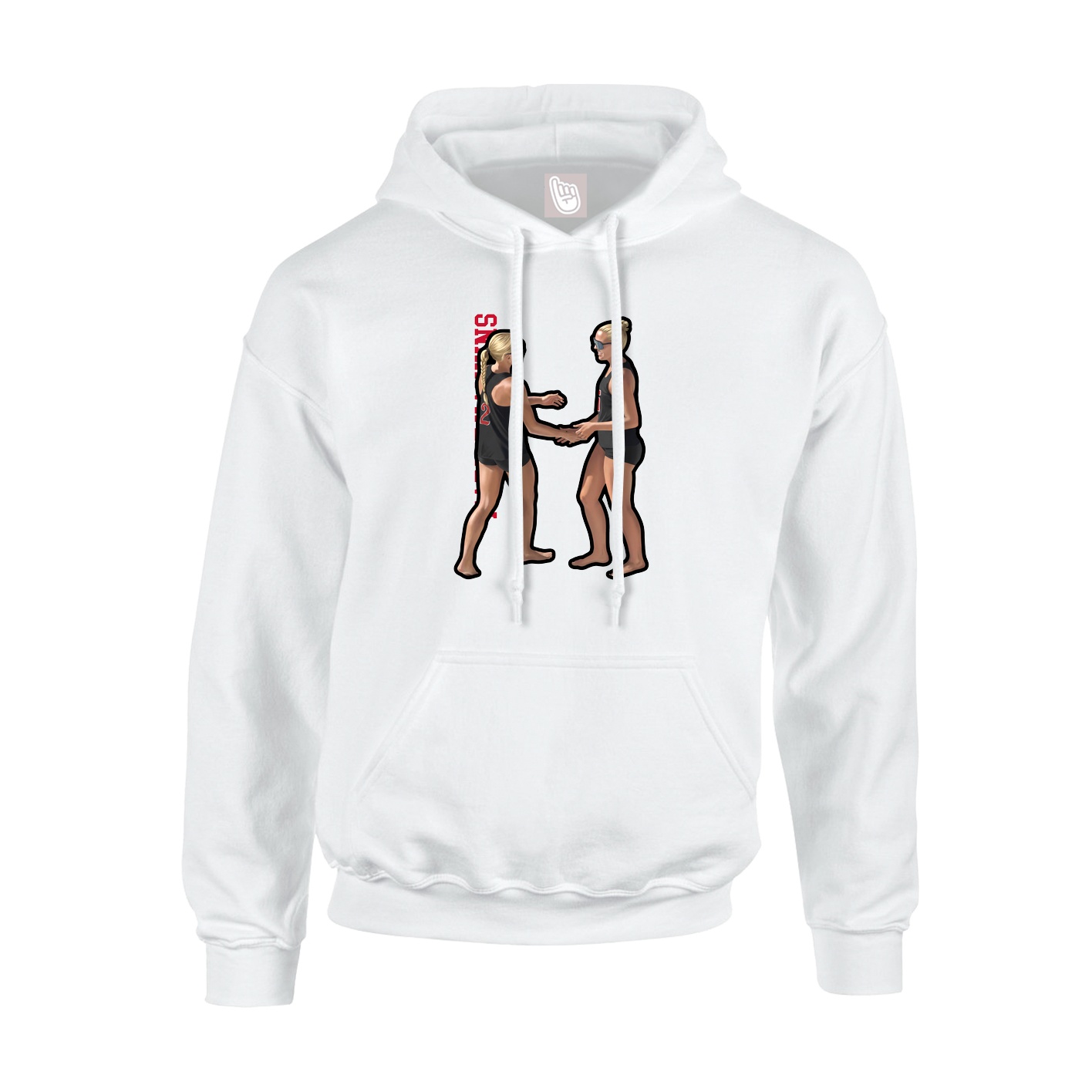 Hoodie — Name Vertical in White