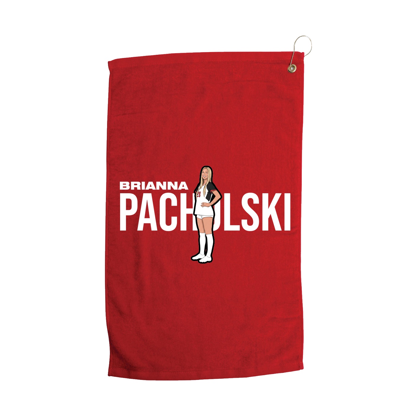 Golf Towel — Player Name in Red