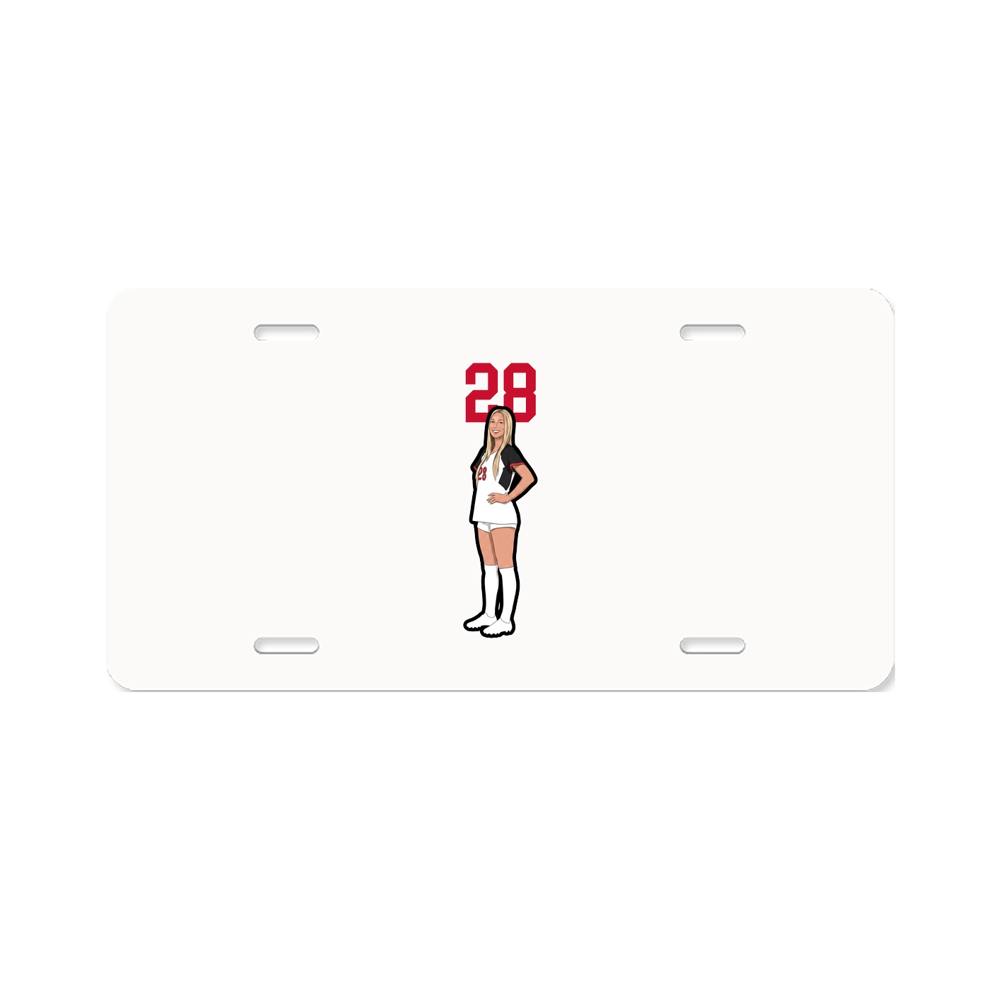 License Plate — Number Top in Classic