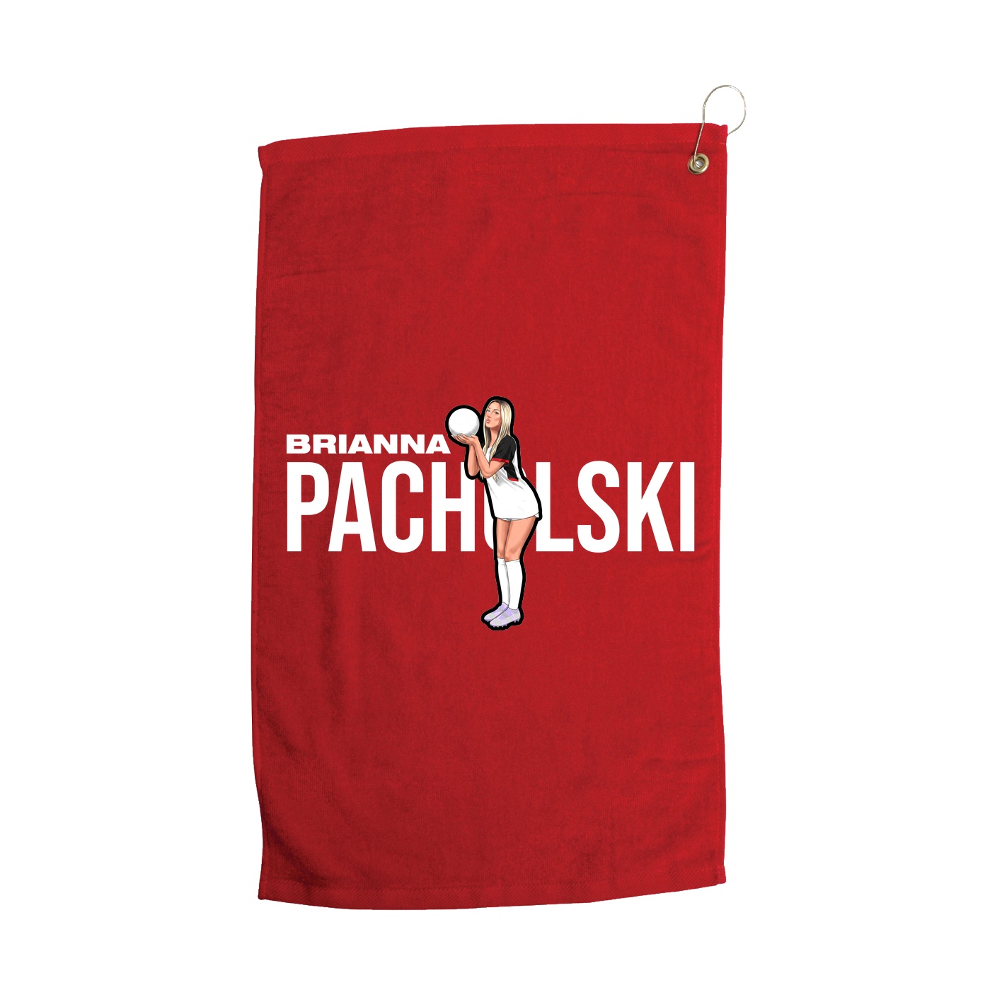 Golf Towel — Player Name in Red