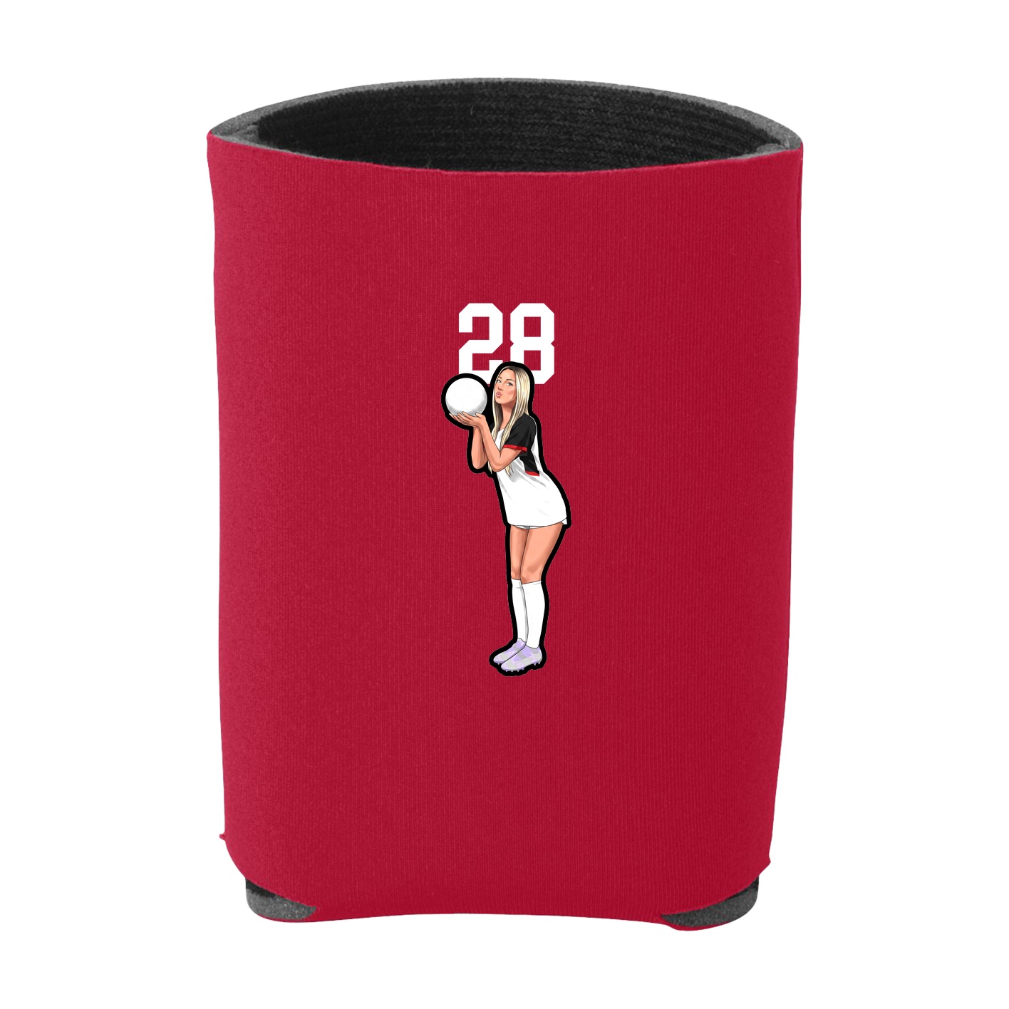 Can Holder — Number Top in Red