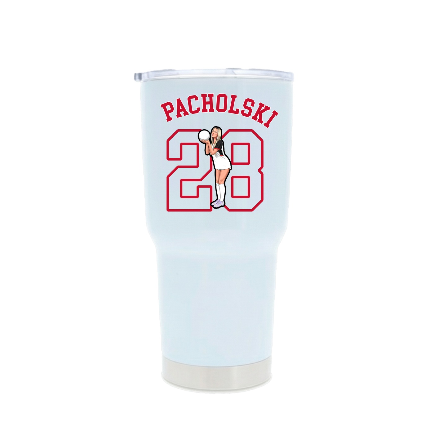 30oz Stainless Steel Tumbler — Shirsey Arch in White