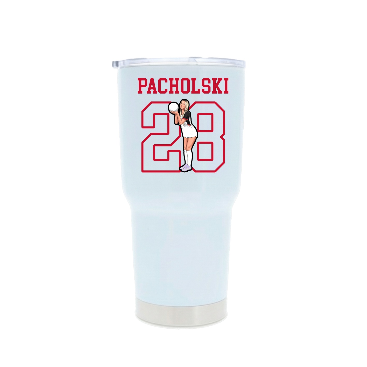 30oz Stainless Steel Tumbler — Shirsey in White