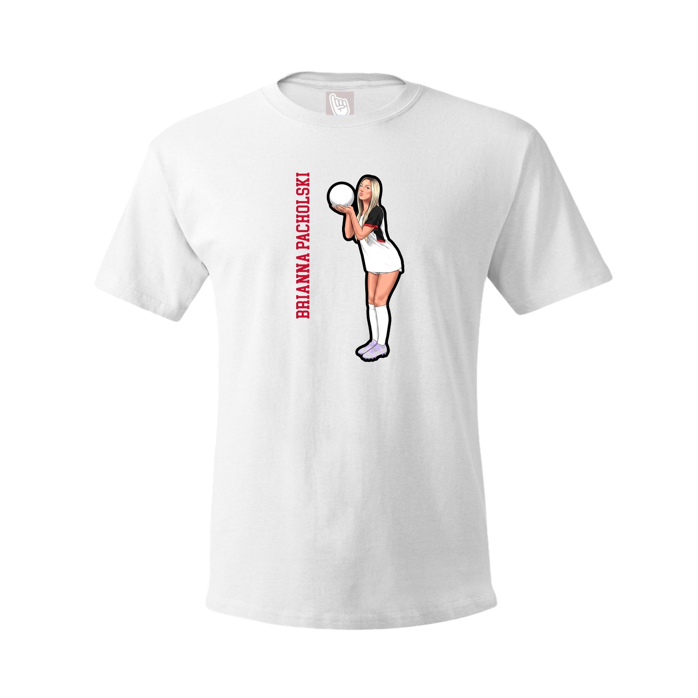 Tee — Name Vertical in White