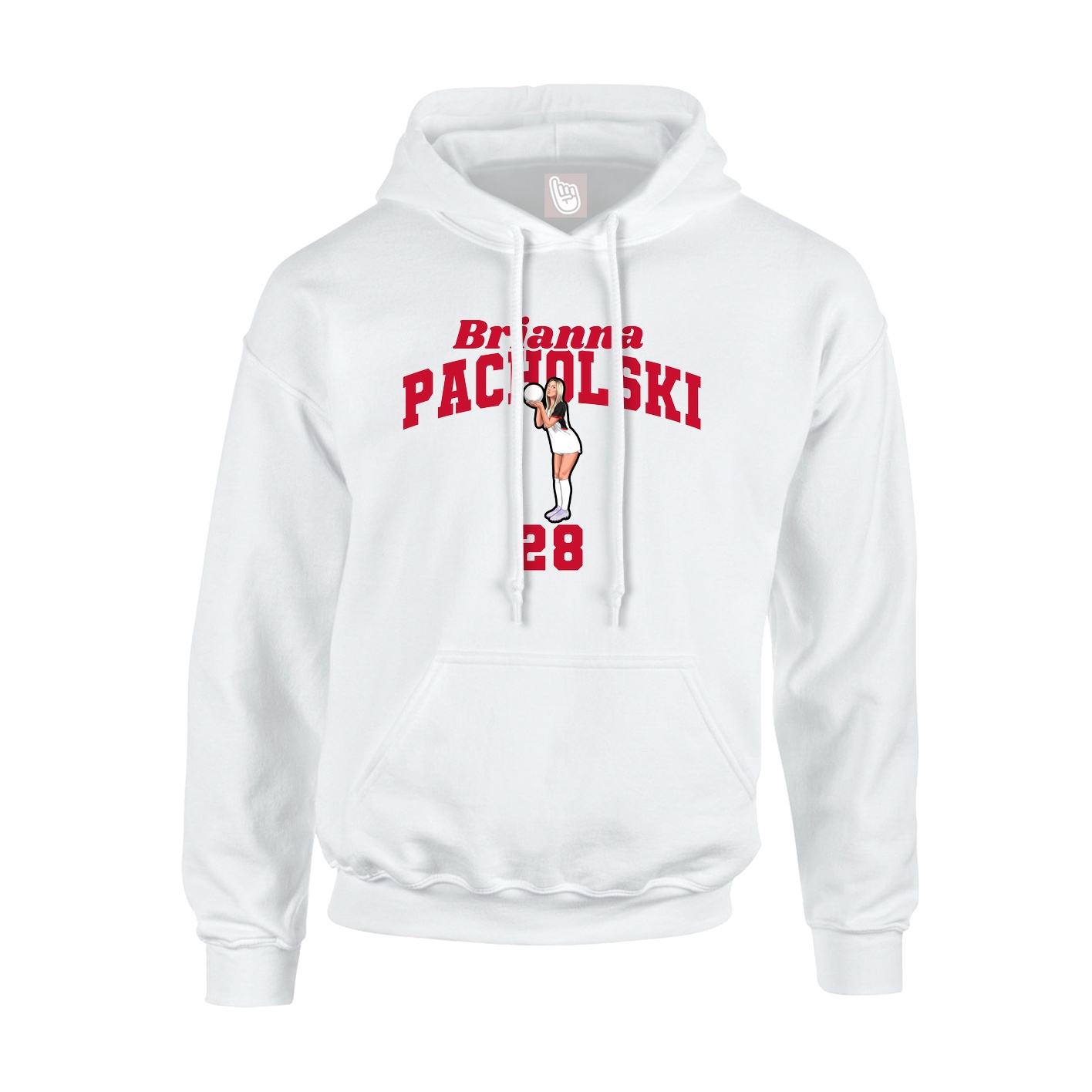 Hoodie — Signature Arch in White