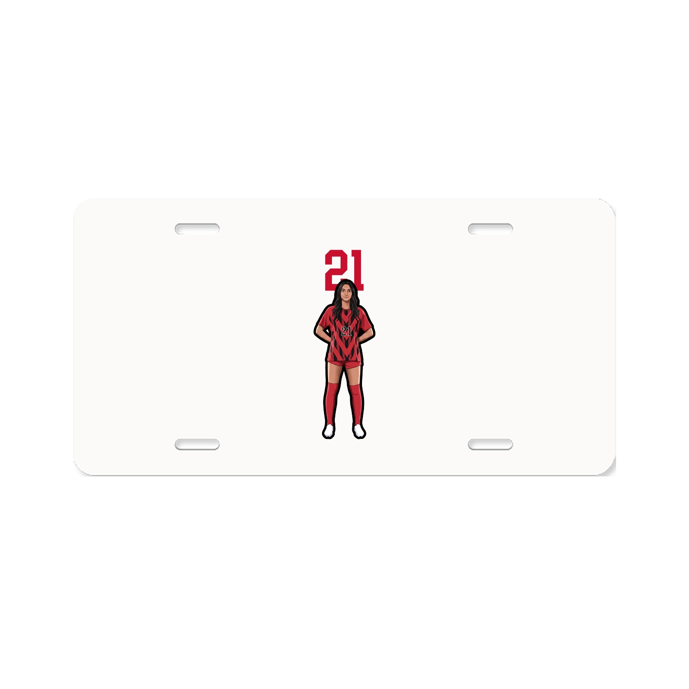 License Plate — Number Top in Classic