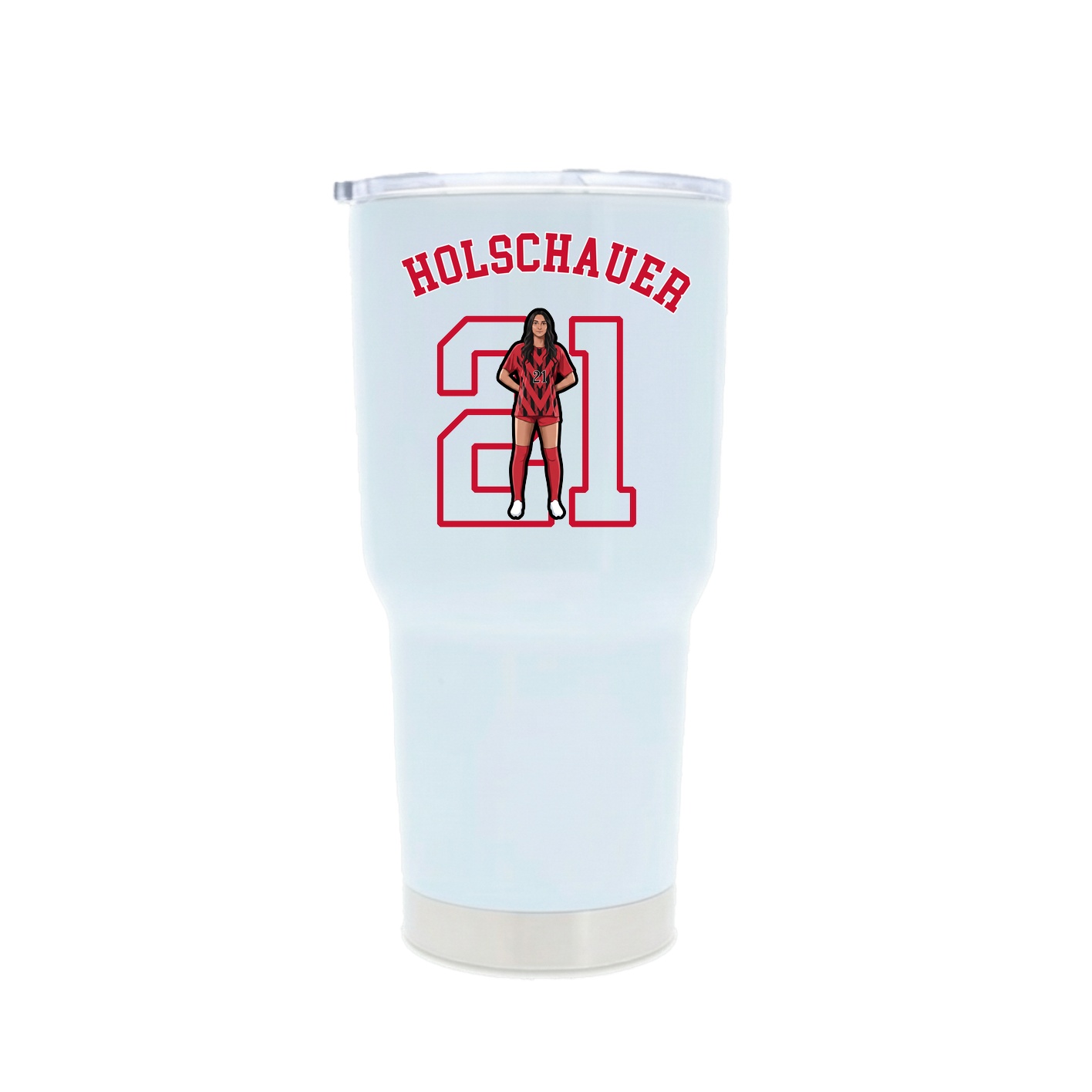 30oz Stainless Steel Tumbler — Shirsey Arch in White