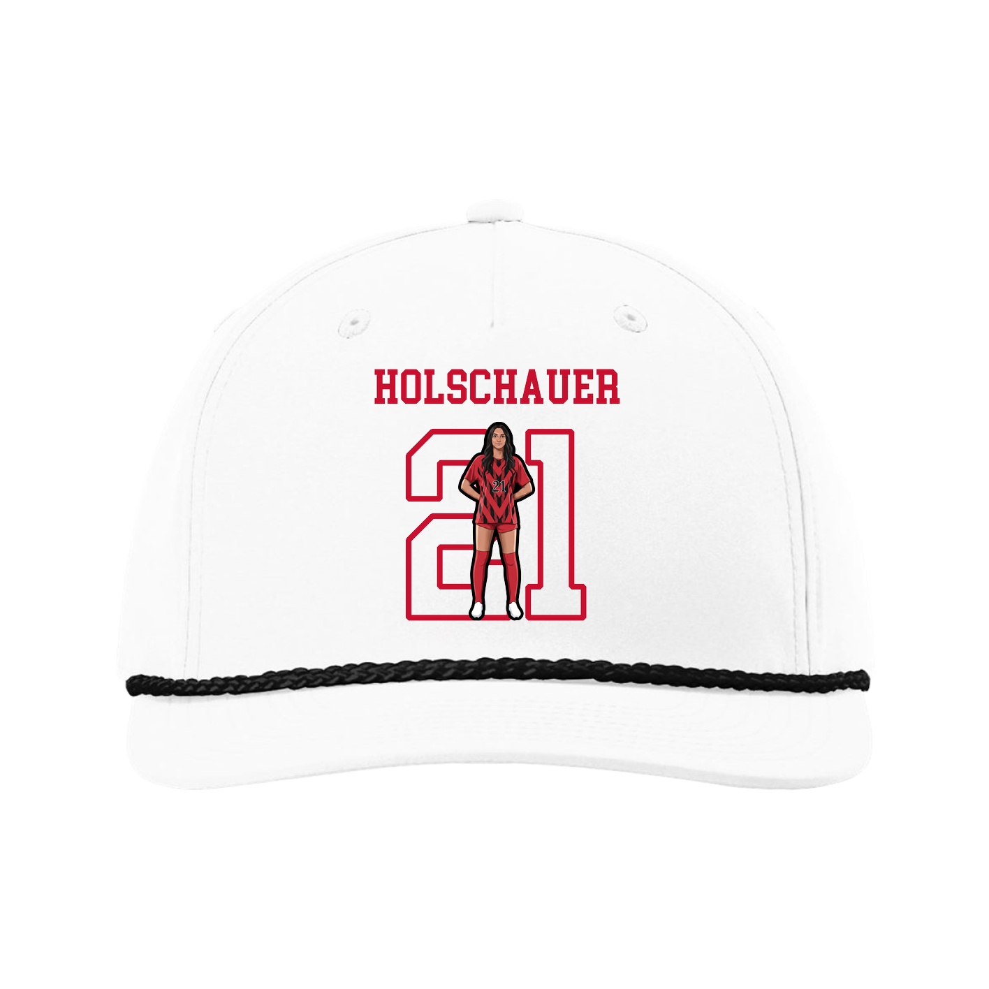 Five-Panel Classic Rope Cap — Shirsey in White