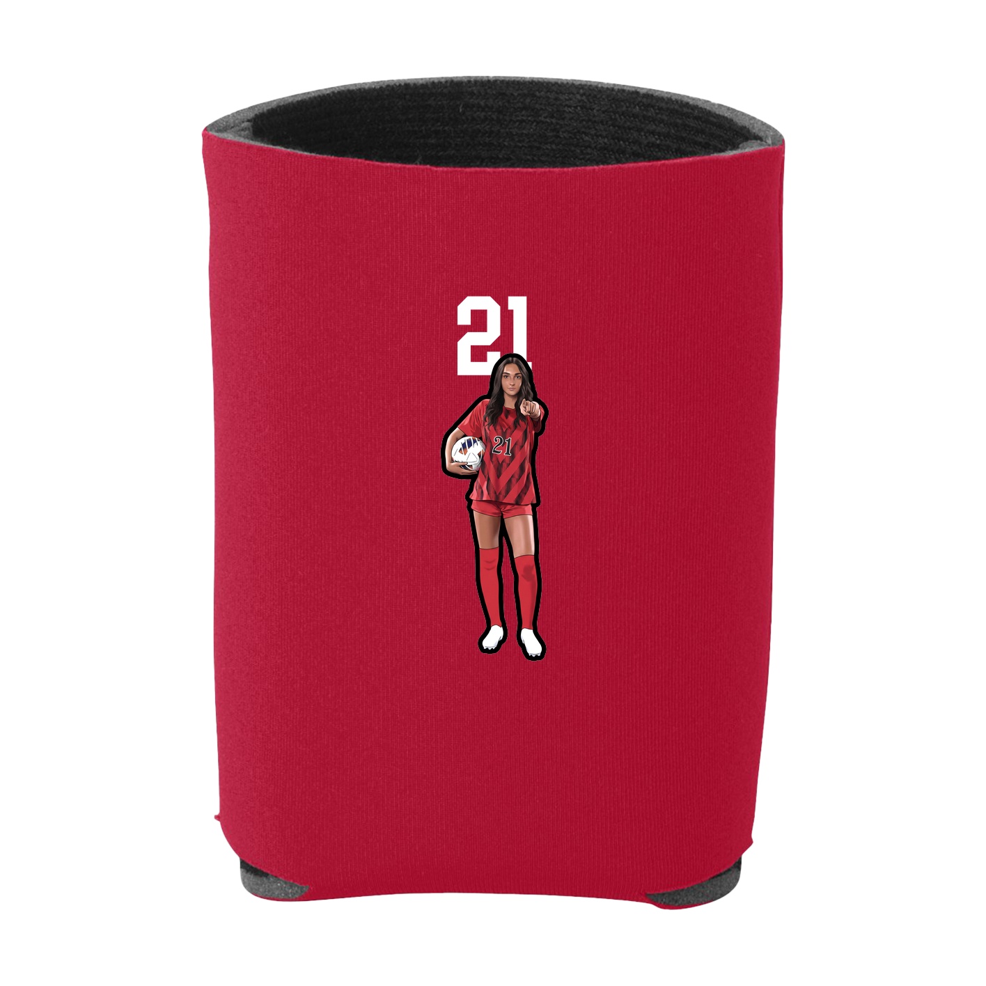 Can Holder — Number Top in Red