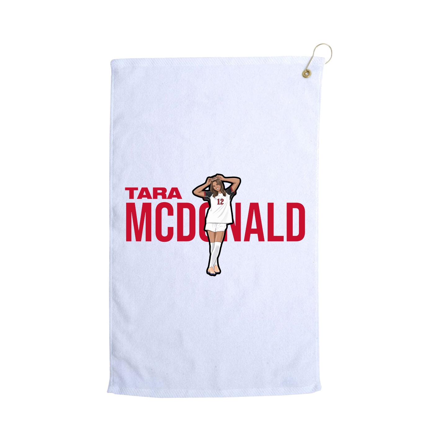 Golf Towel — Player Name in White