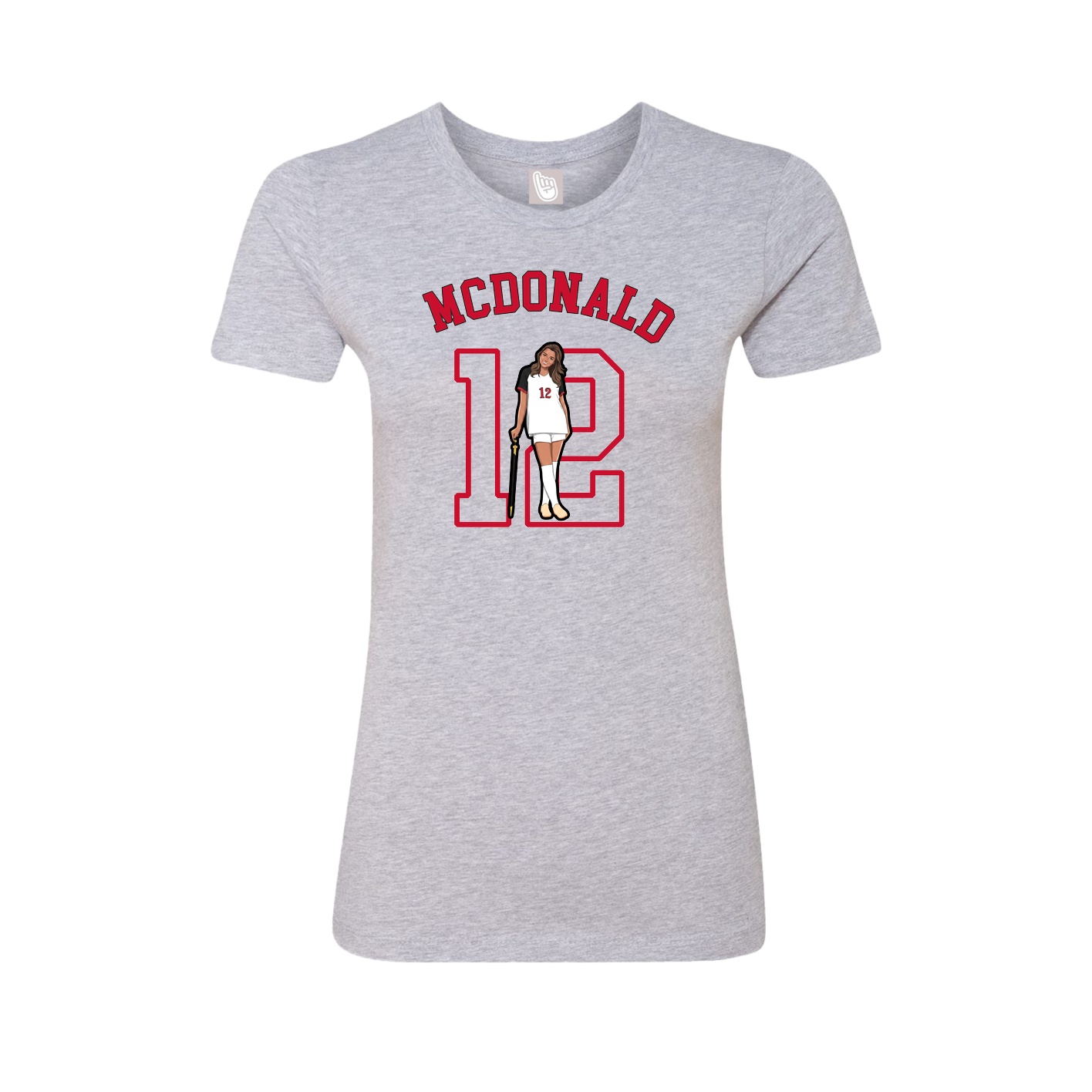 Fitted Women's Tee — Shirsey Arch in Grey