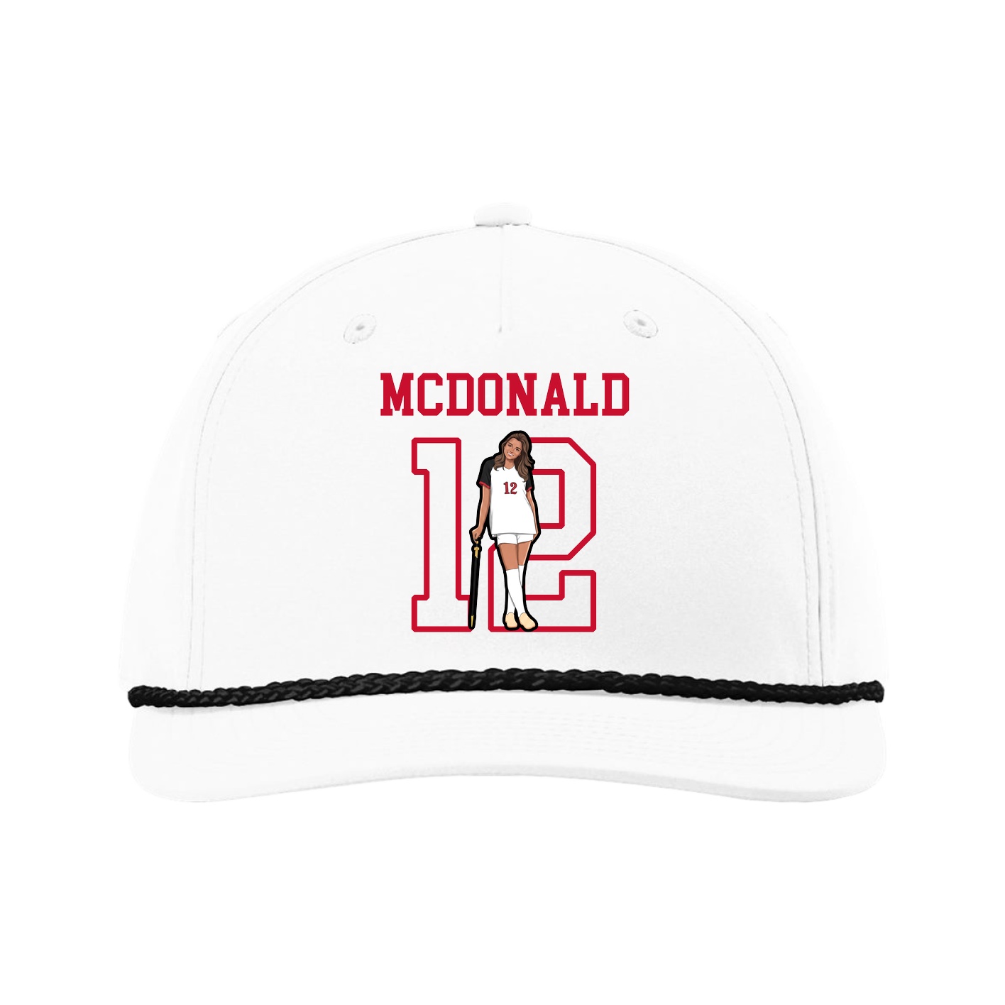 Five-Panel Classic Rope Cap — Shirsey in White