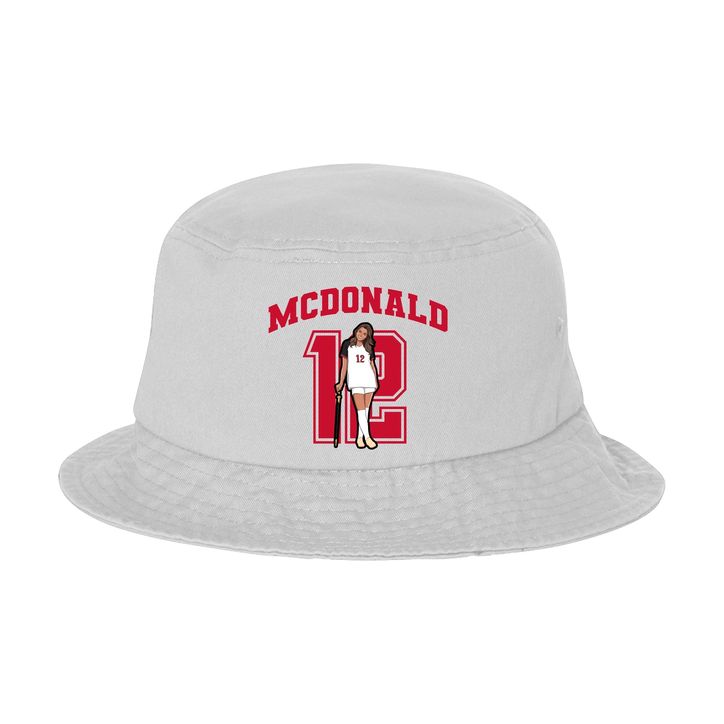 Bucket Cap — Number in White